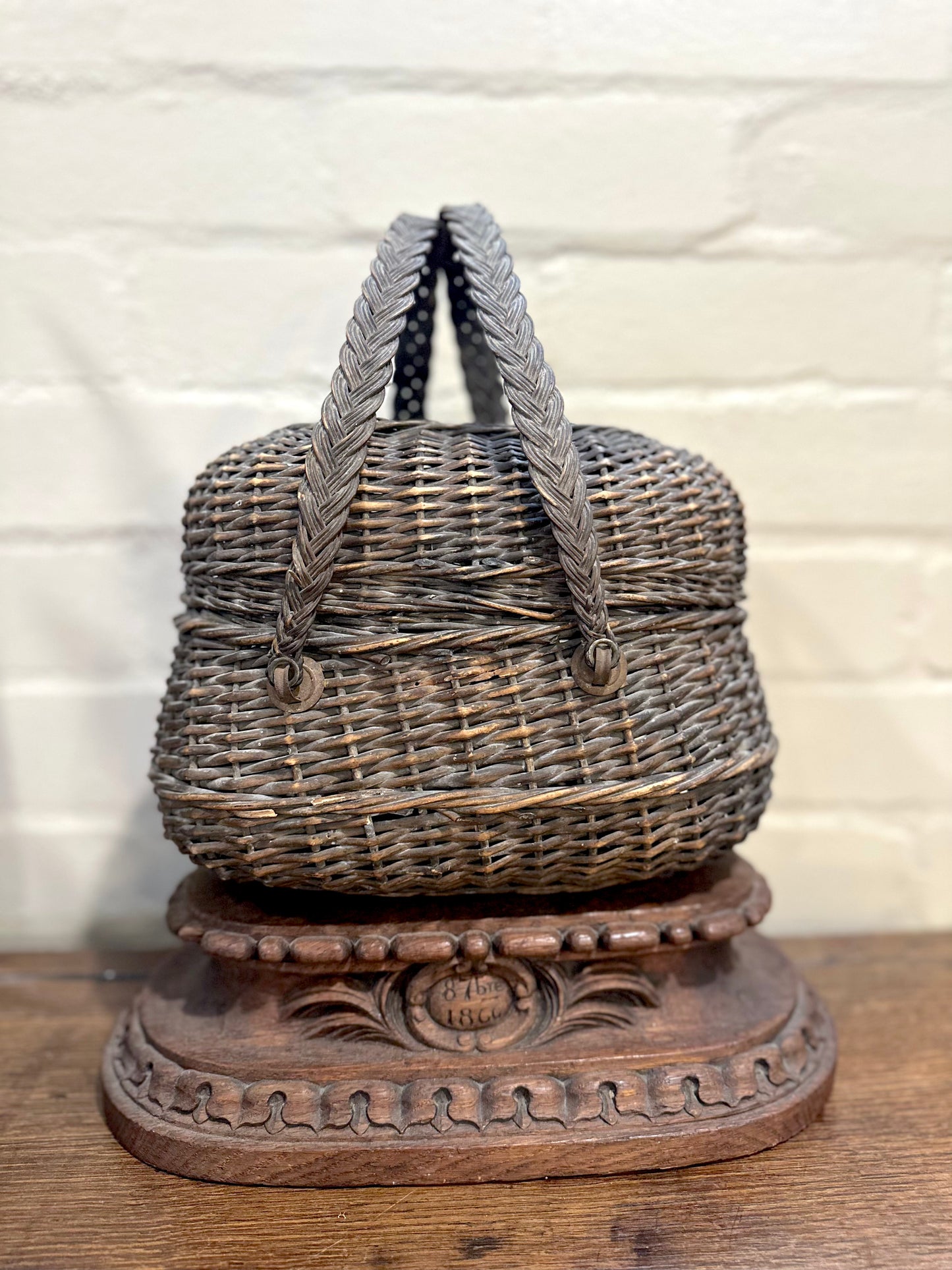 Antique French Large Woven Basket
