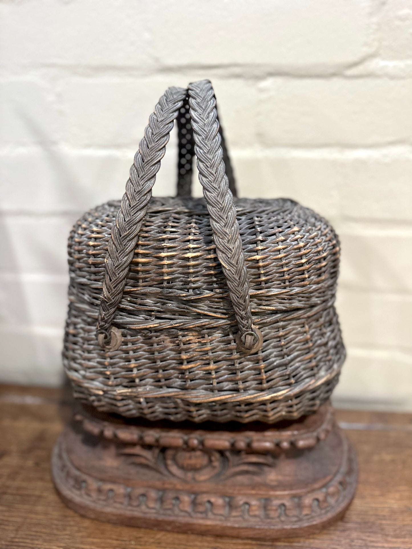 Antique French Large Woven Basket