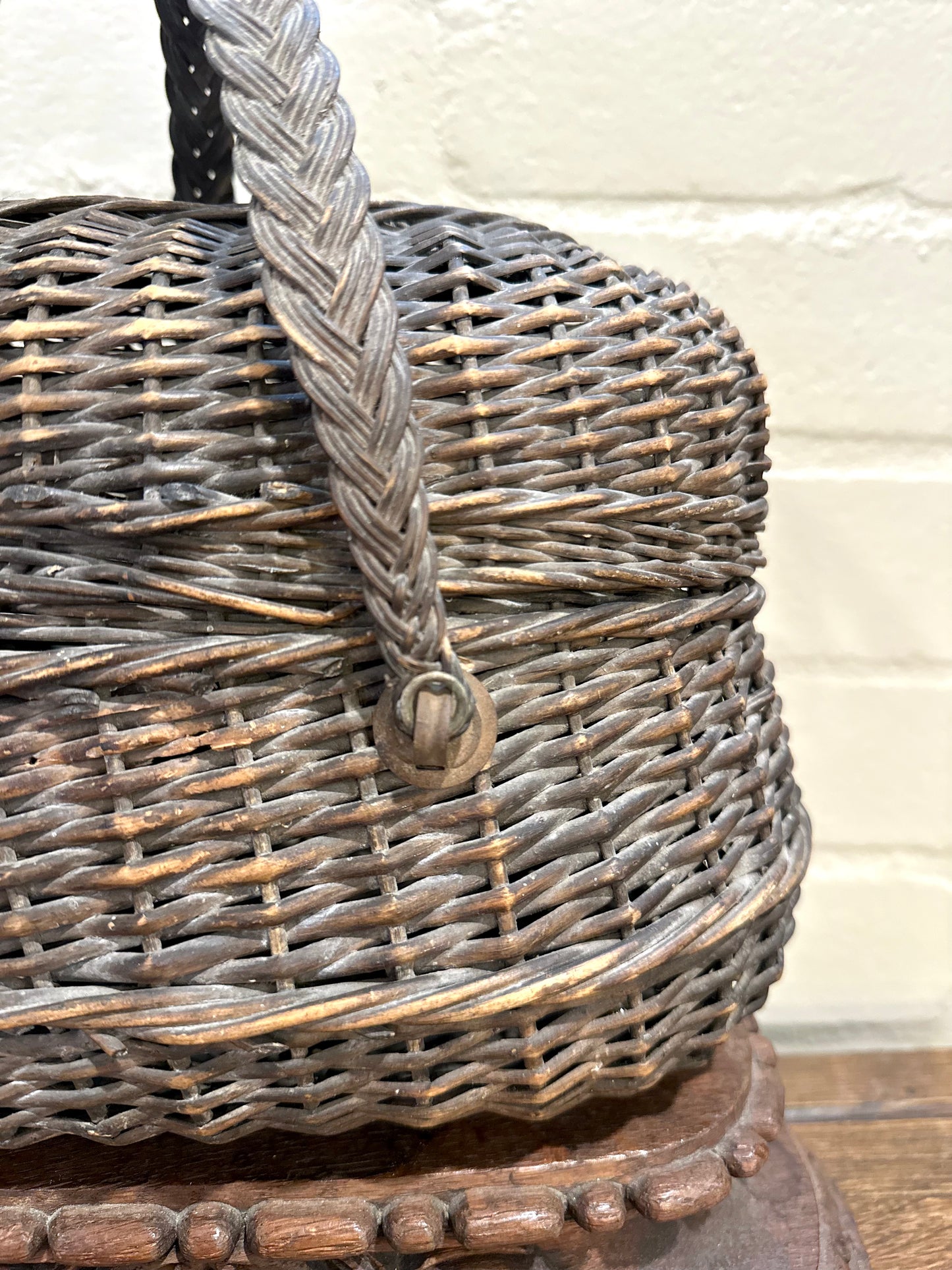 Antique French Large Woven Basket