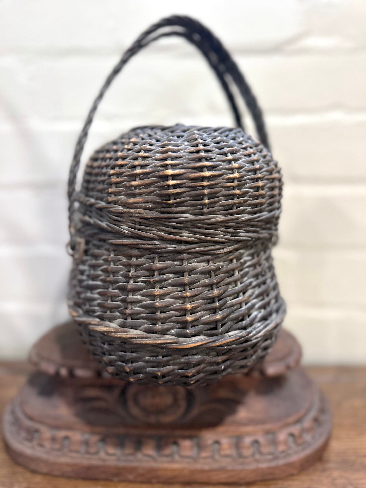 Antique French Large Woven Basket