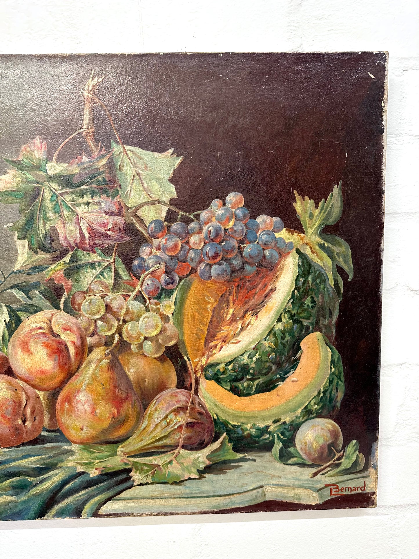 Antique European 'Abundant Fruit' Still Life Painting