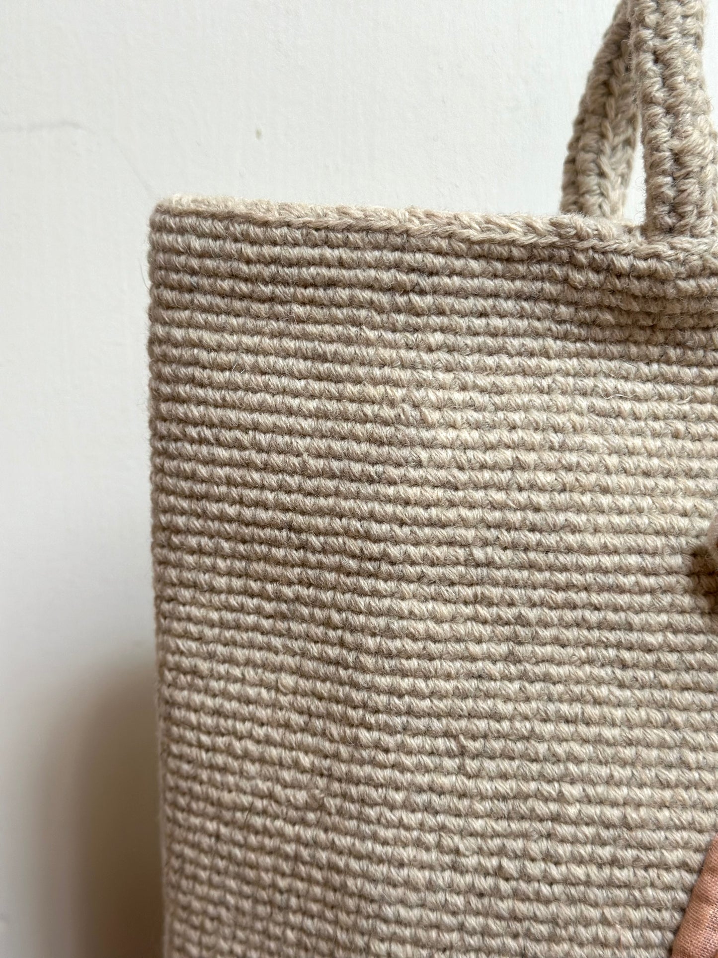 Sophie Digard Small Crochet Wool Tote Bag With Lamb Character