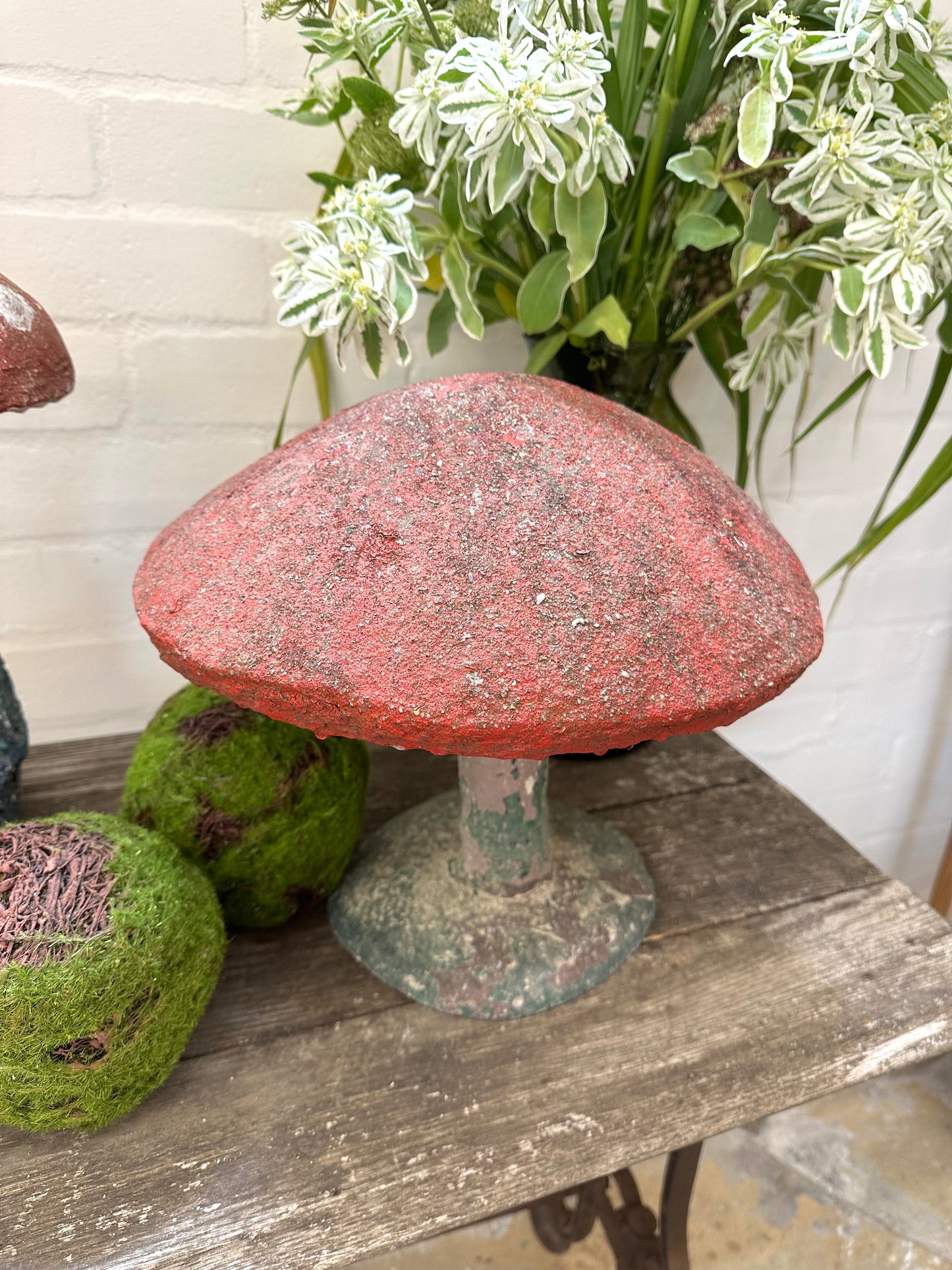 Antique French Outdoor Concrete Mushrooms