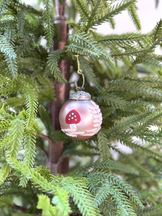 Walther & Co. Mini Rose Pink Glass Ball - Mushroom