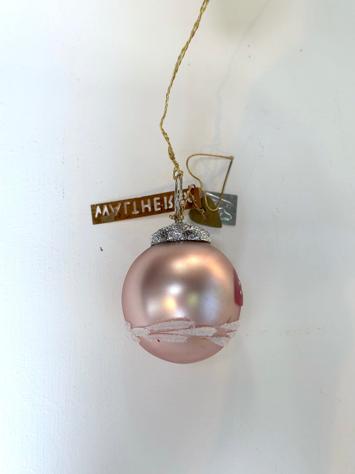 Walther & Co. Mini Rose Pink Glass Ball - Mushroom