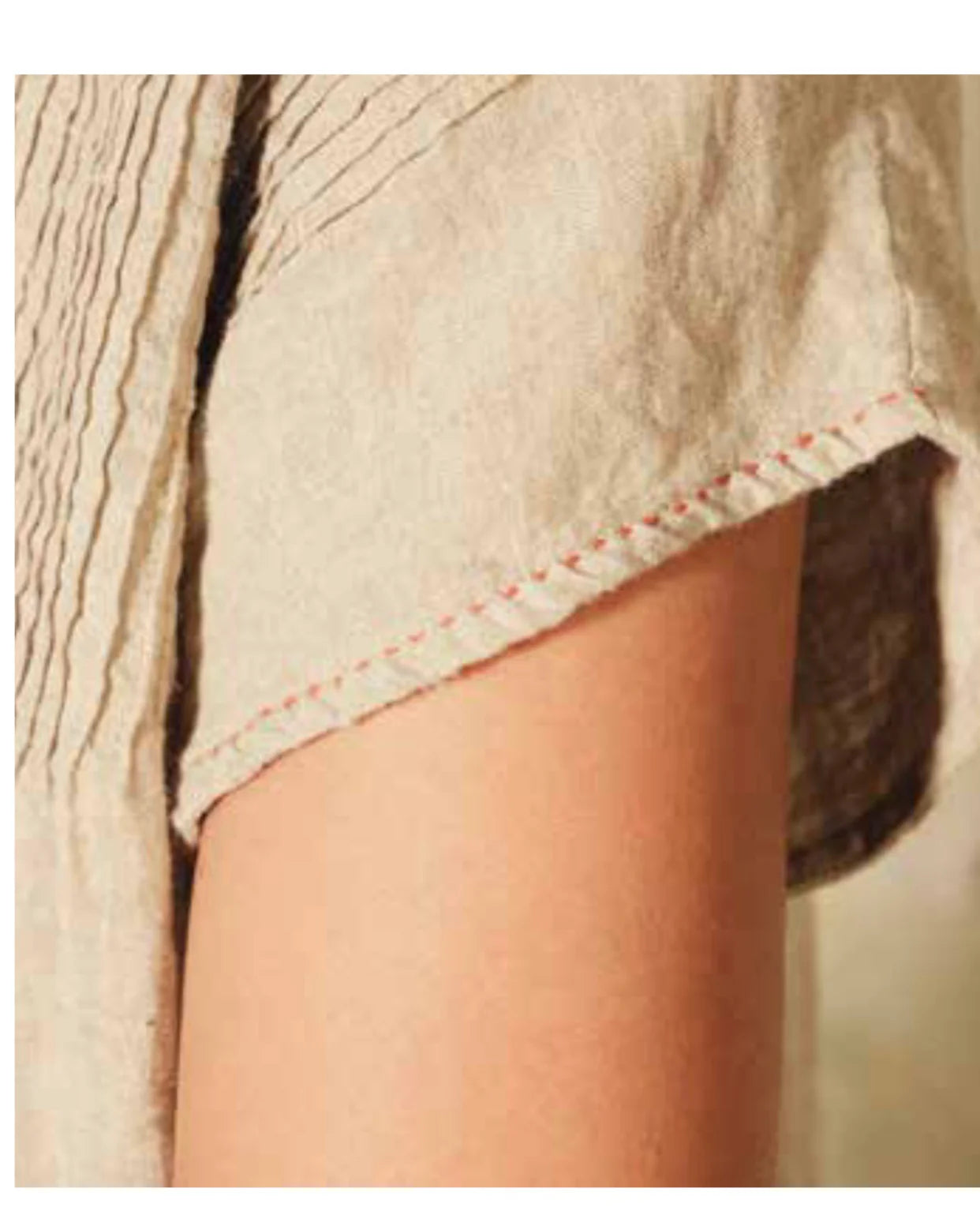 DVE 'Indra' Pin Tuck Blouse - Taupe LAST ONE M/L