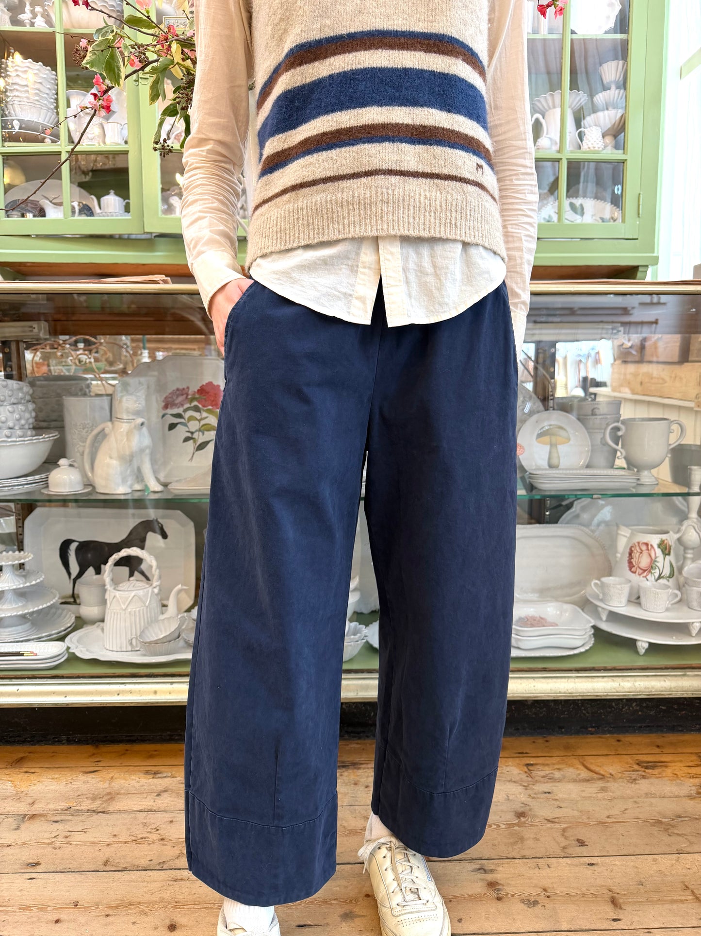 Aequamente Wide Leg Pants - Navy