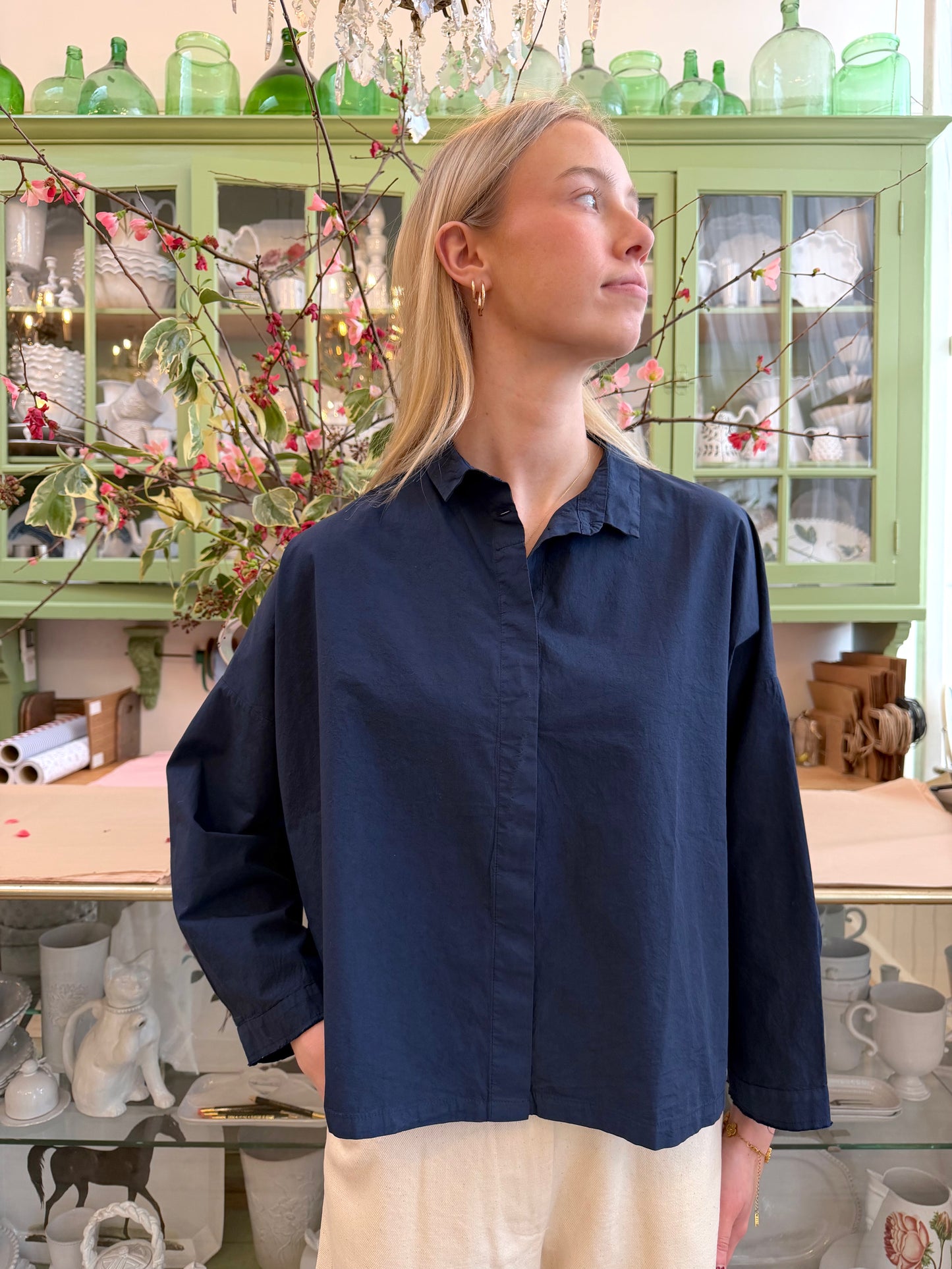 Aequamente Button Up Shirt - Navy