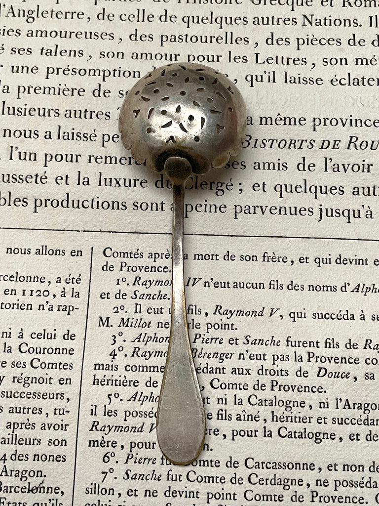 Antique French Silver Scalloped Sugar Sprinkling Spoons I Lily Pond