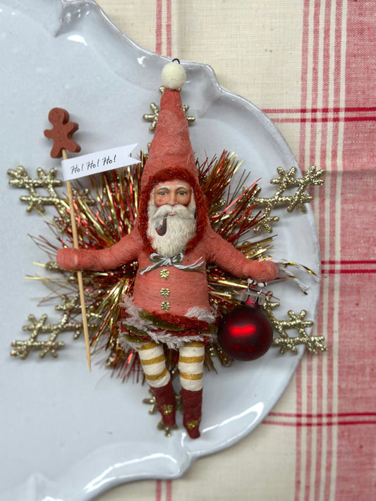 Vintage by Crystal Handspun Cotton Red Ornaments