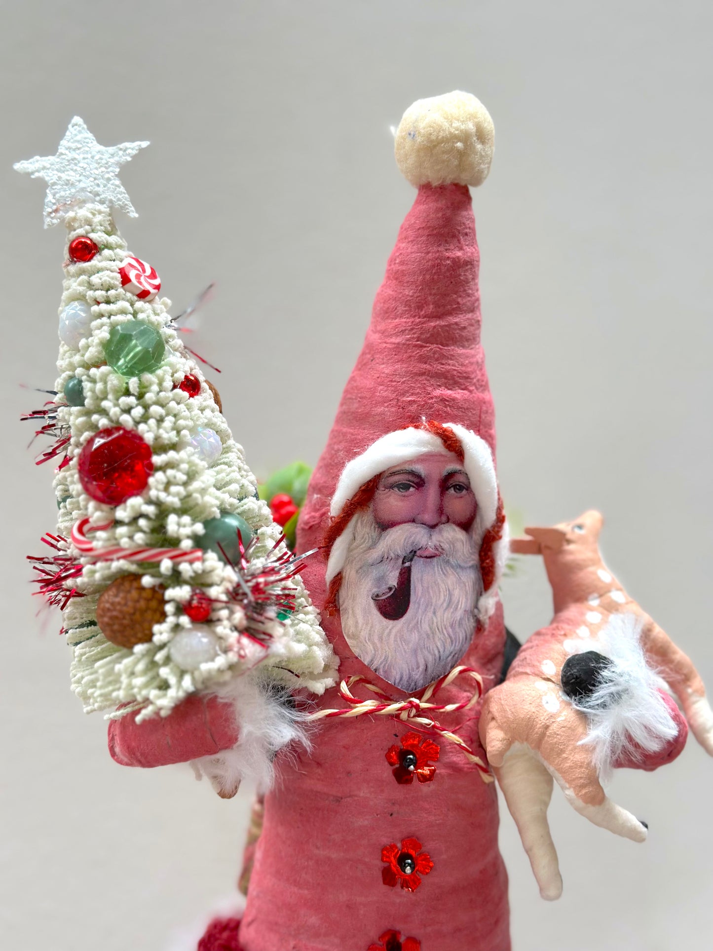 Vintage by Crystal Handspun Cotton Standing Santas