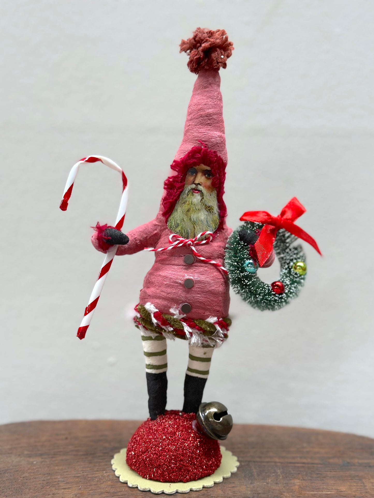 Vintage by Crystal Handspun Cotton Standing Santas