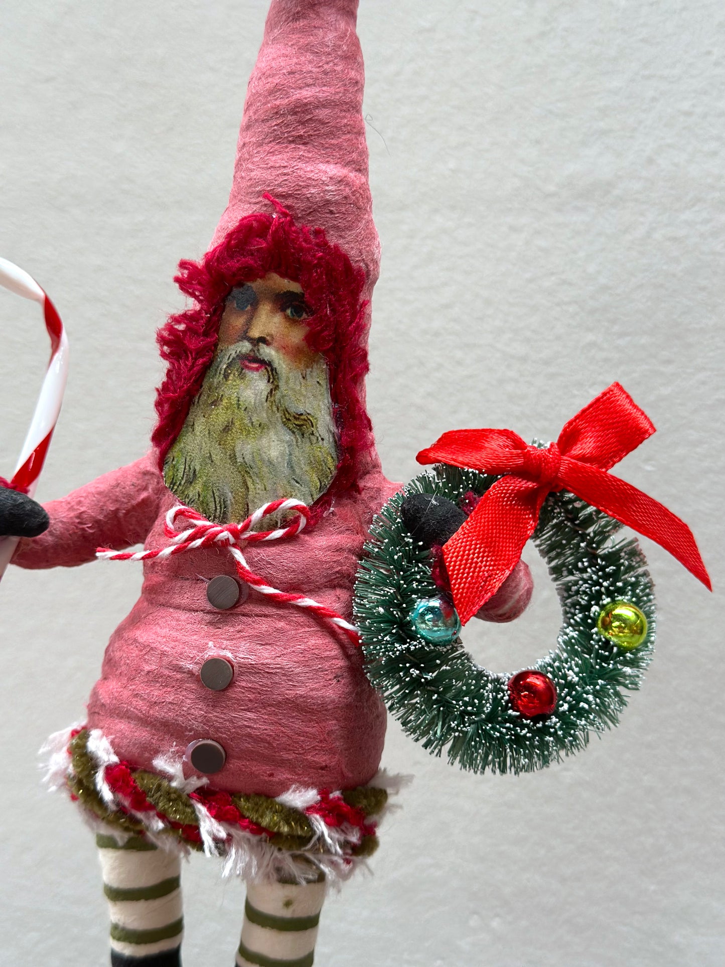 Vintage by Crystal Handspun Cotton Standing Santas