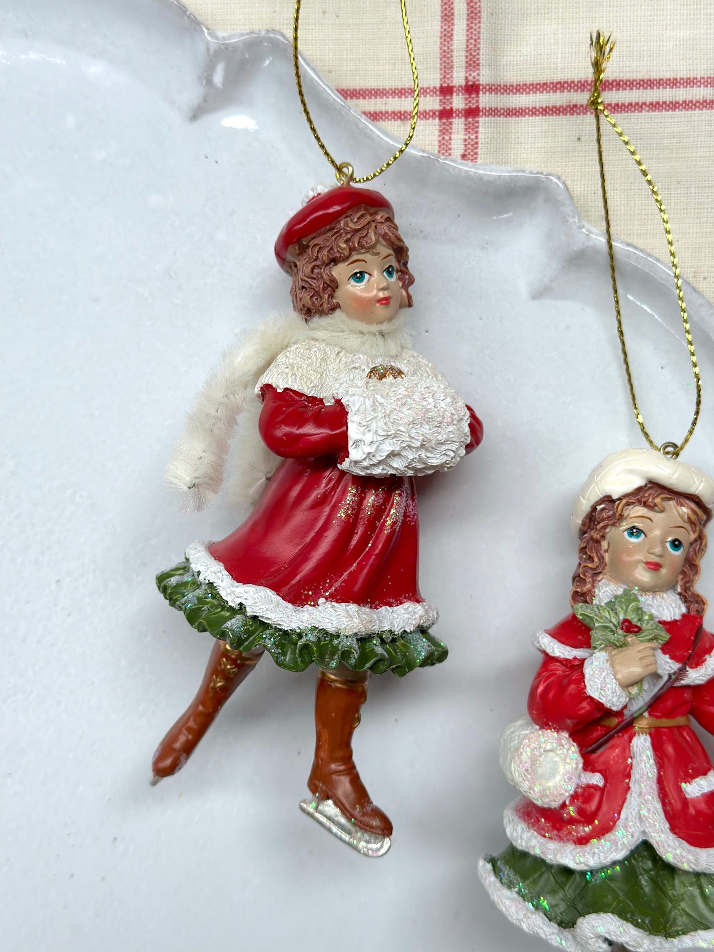 Ice Skating Girls - Set Of 2 - Woodland Christmas