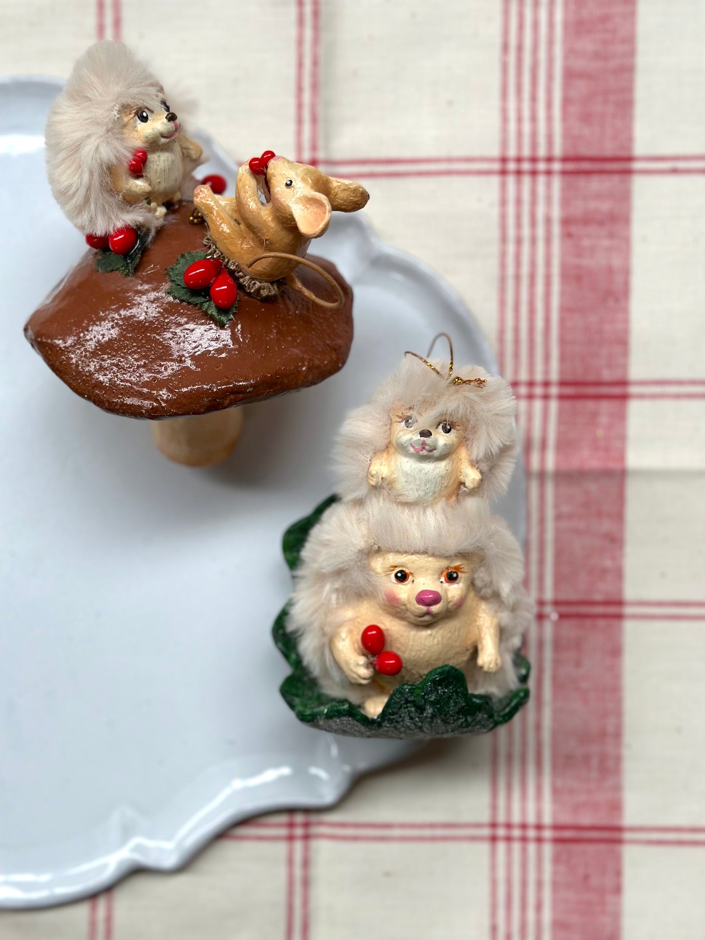 Hedgehogs - Hanging Ornaments - Woodland Christmas