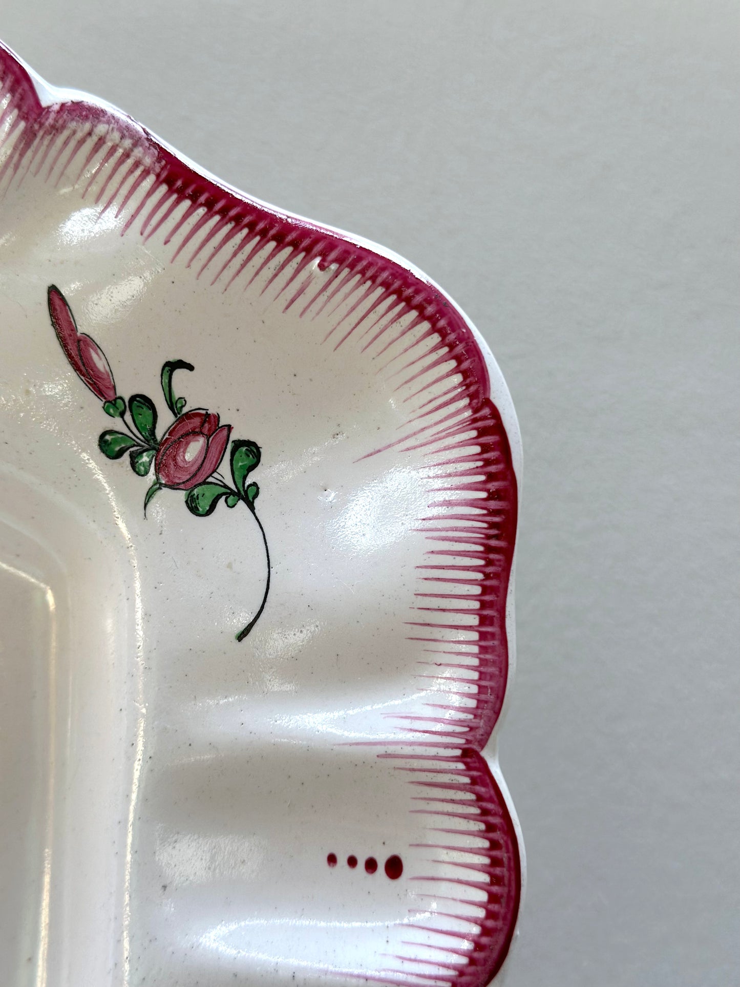 Antique French Floral Platter - Rectangle Rose
