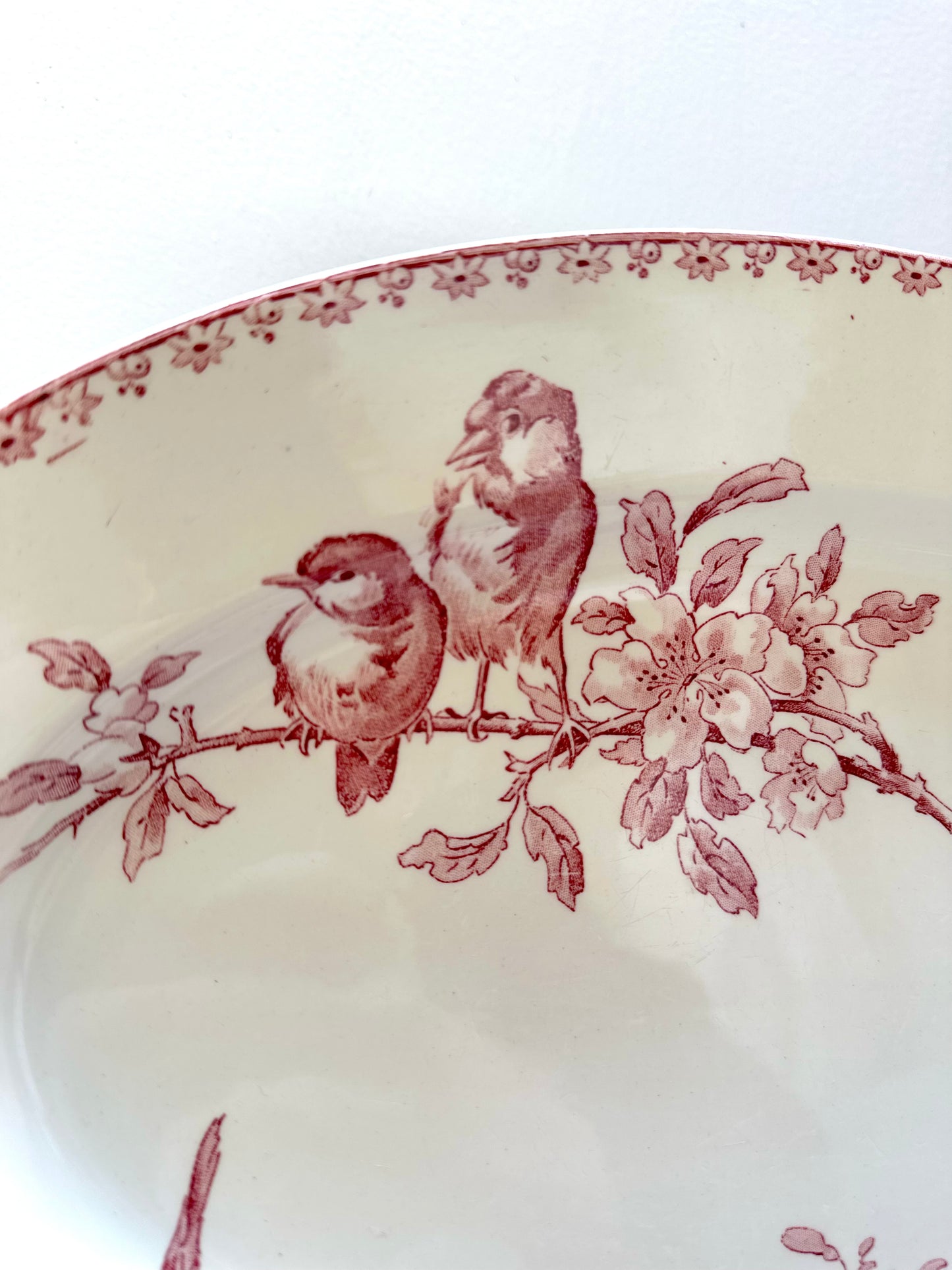 Antique French Sarreguemines 'Favori' Oval Serving Platter