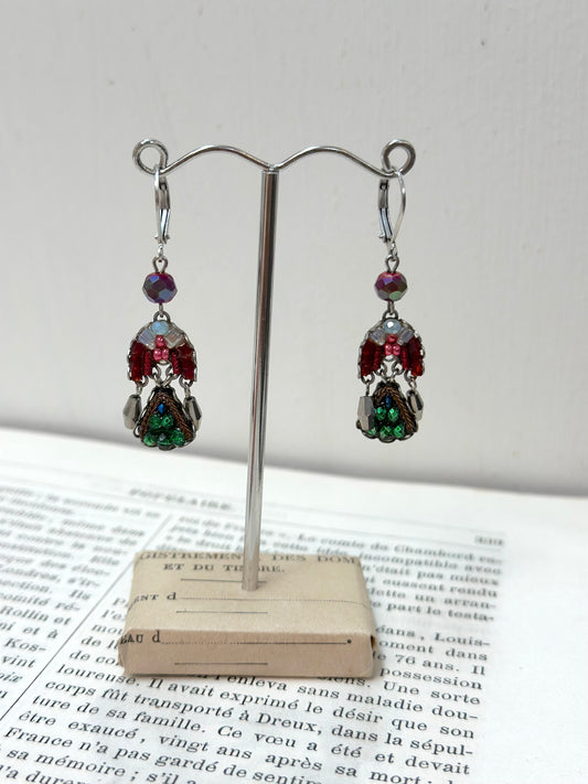 Ayala Bar Red And Green Earrings