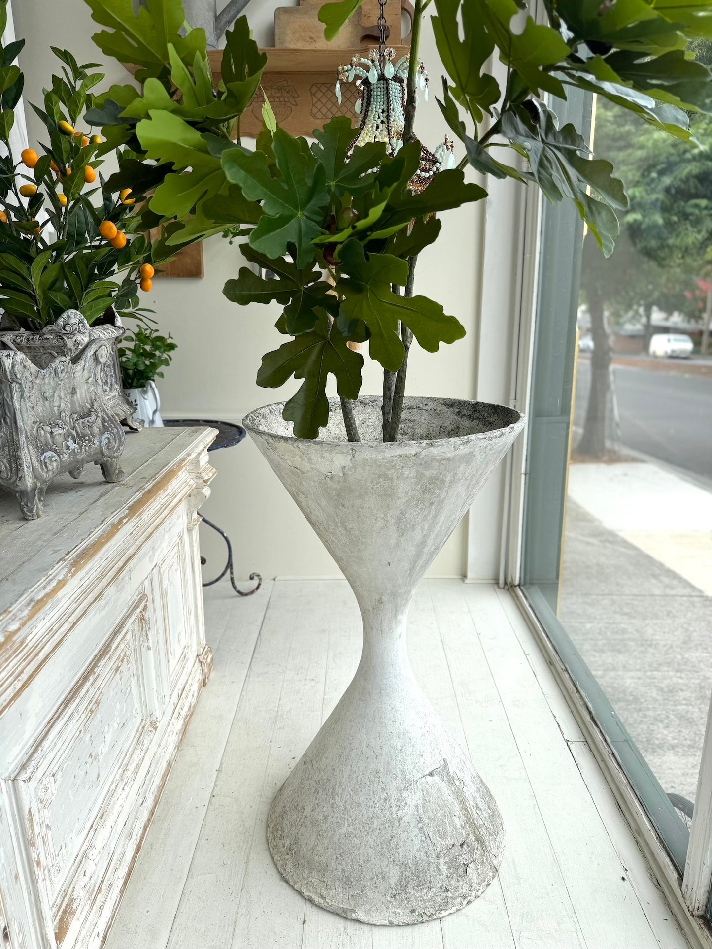 Vintage Willy Guhl Diablo Hourglass Planter