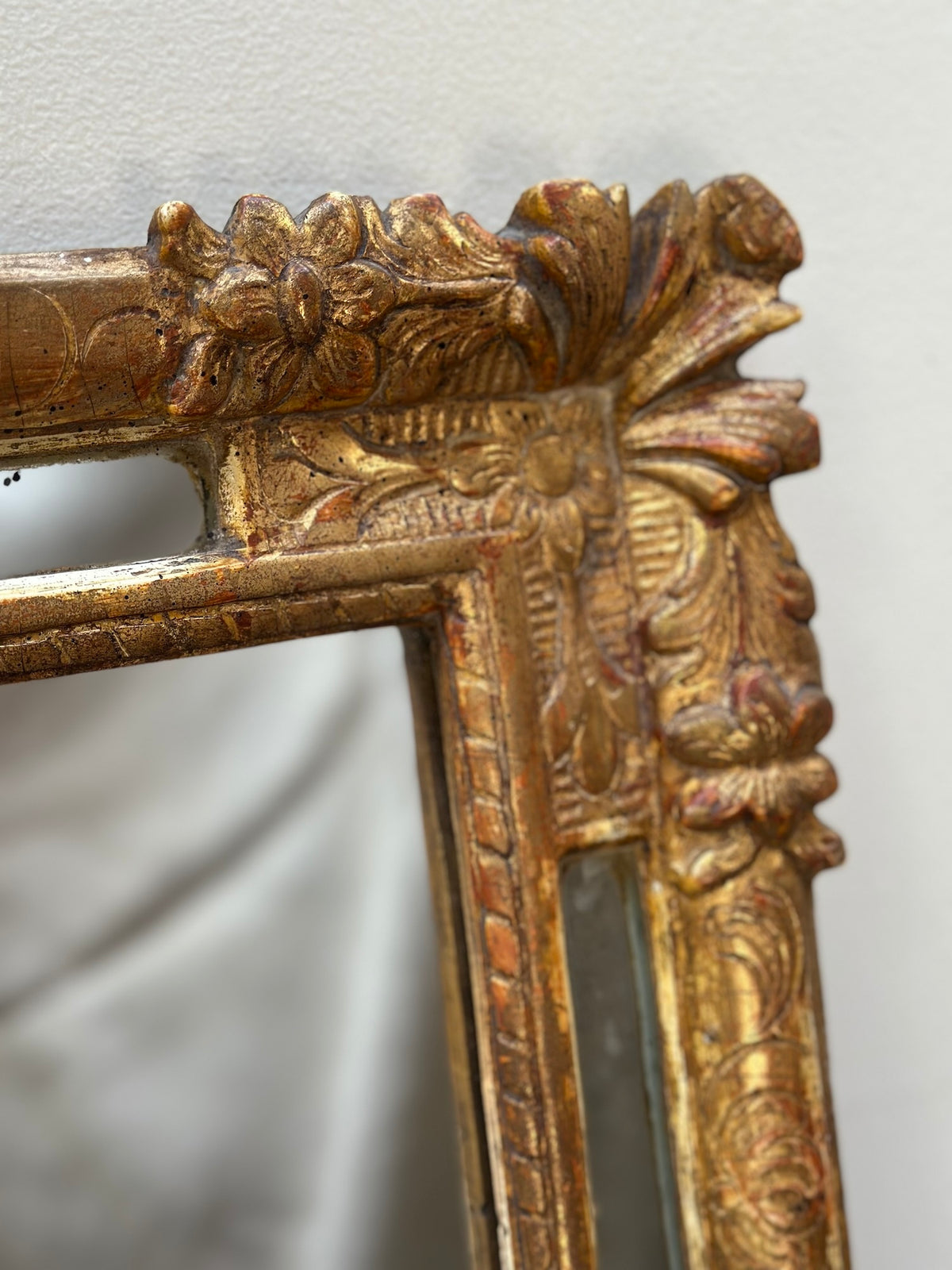 Antique French Petite Napoleon III Gold Gilt Mirror