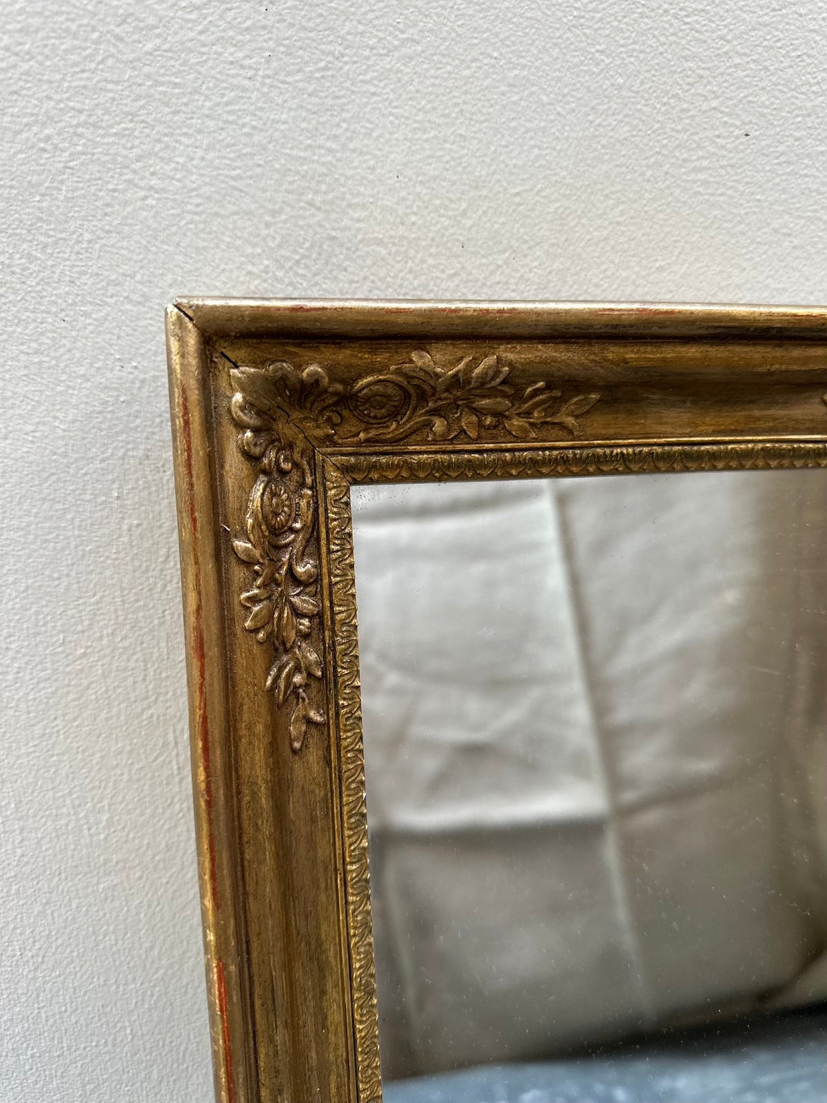Antique French Gold Gilt Petite Mirror