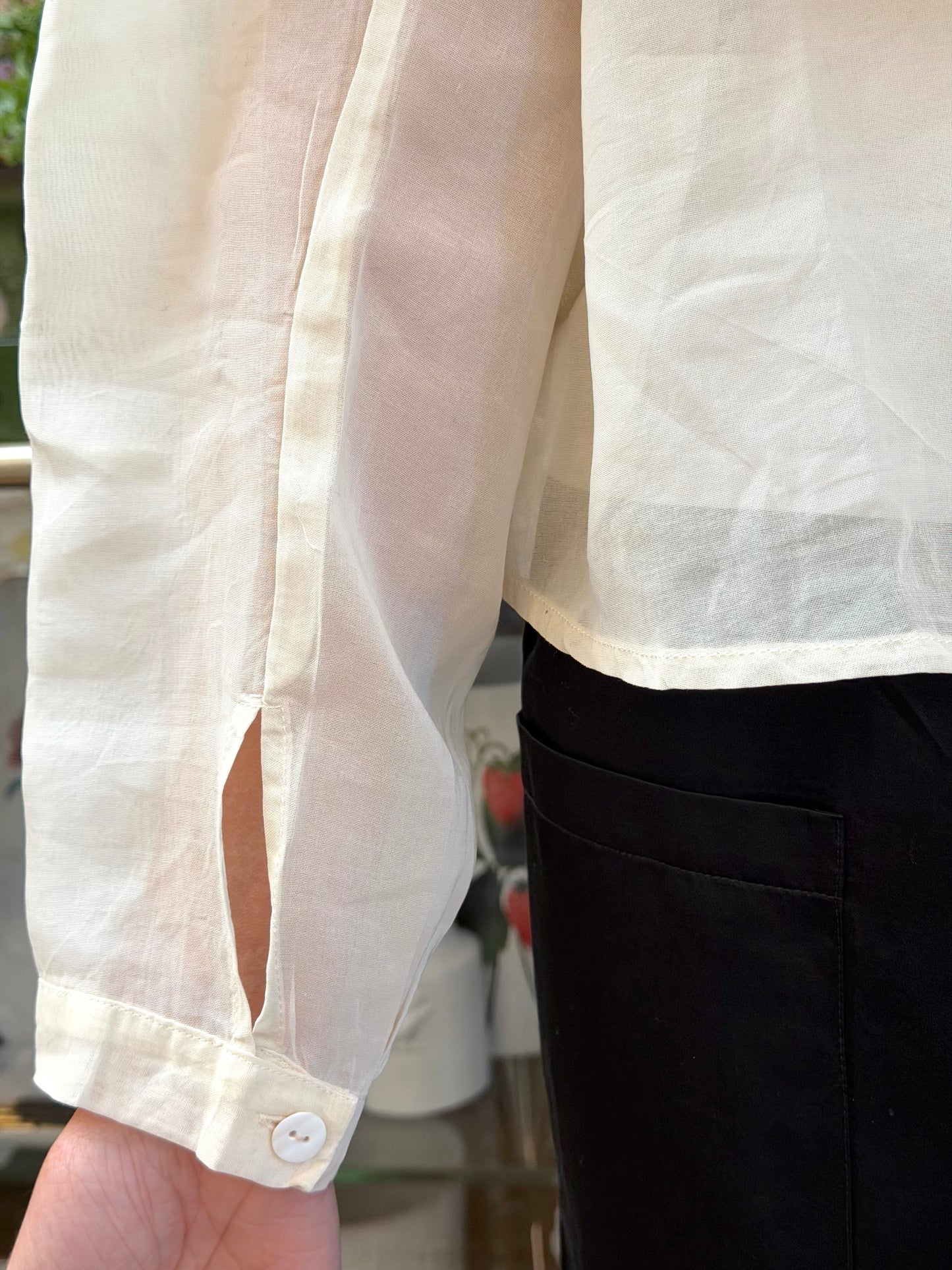 Sula Frill Front Party Shirt - Cream