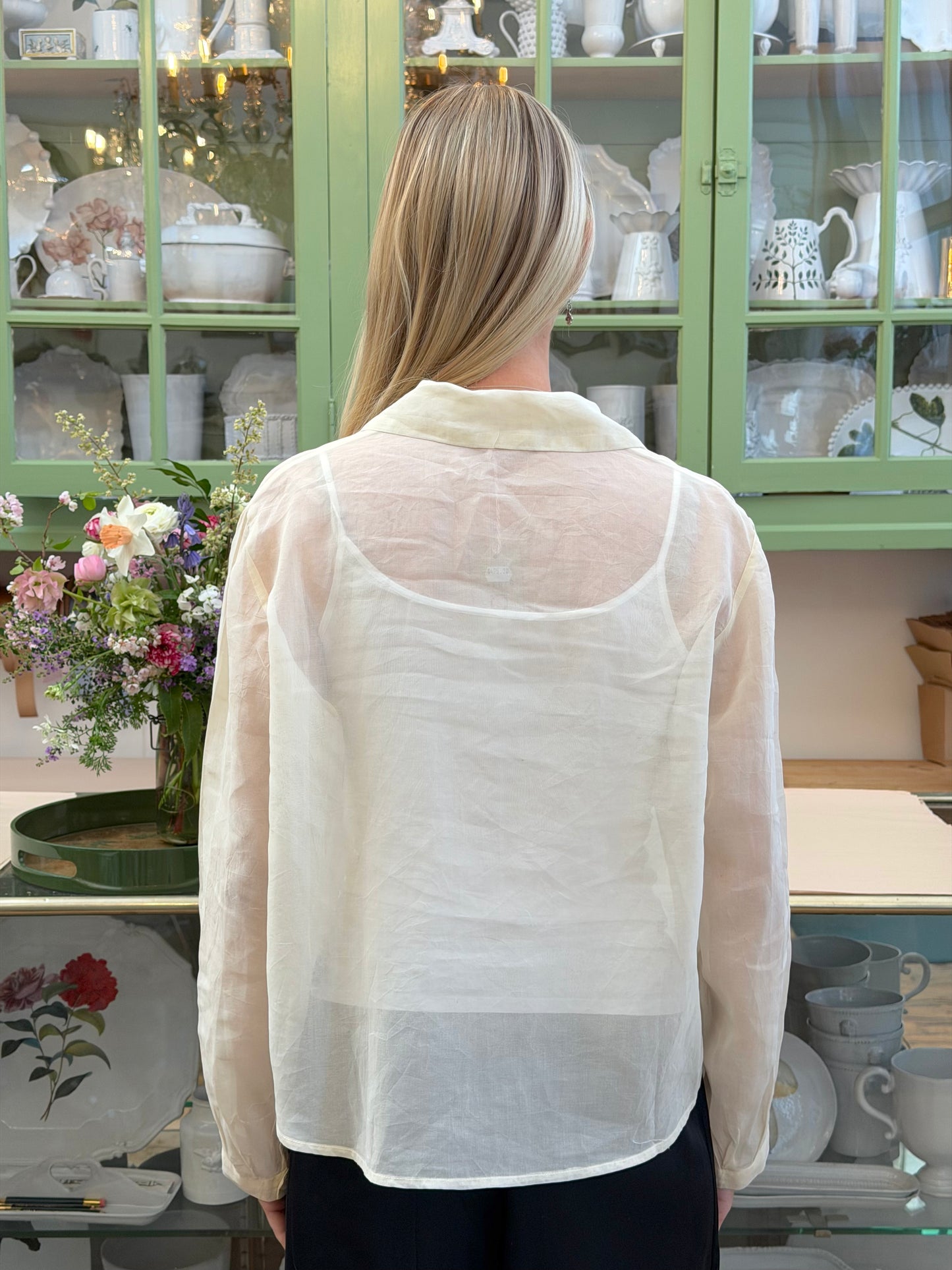 Sula Frill Front Party Shirt - Cream