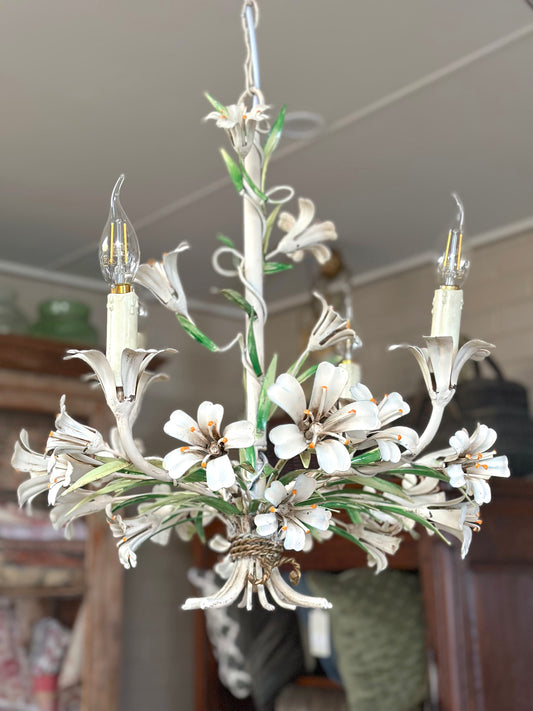 Vintage French Flower Chandelier