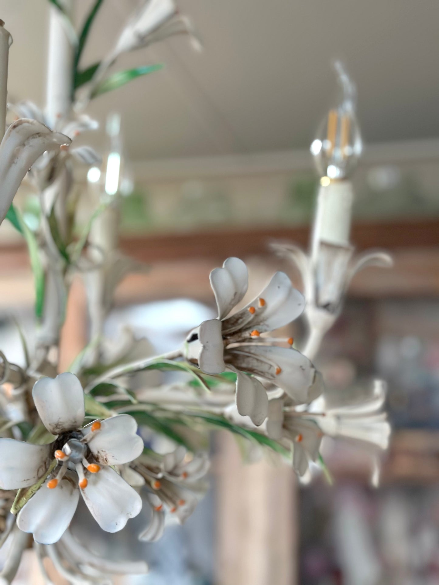 Vintage French Flower Chandelier