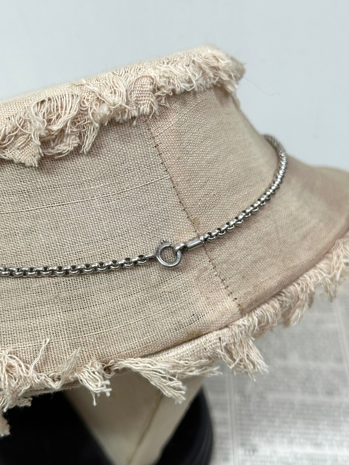 Antique French Silver 'Republic Francaise' Charm Necklace