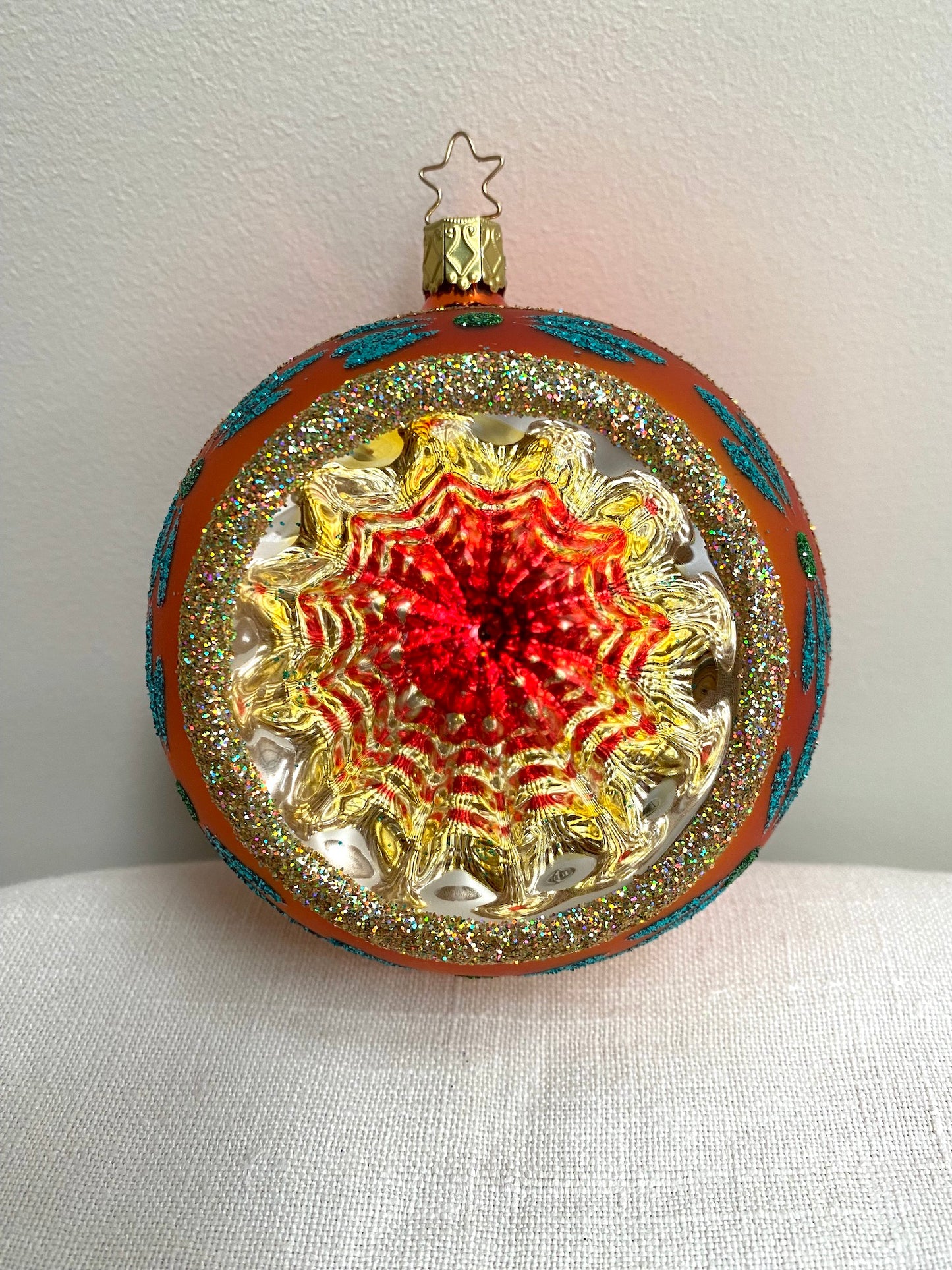 German Glass Christmas Ornament Set - Large Round Shiny Brite