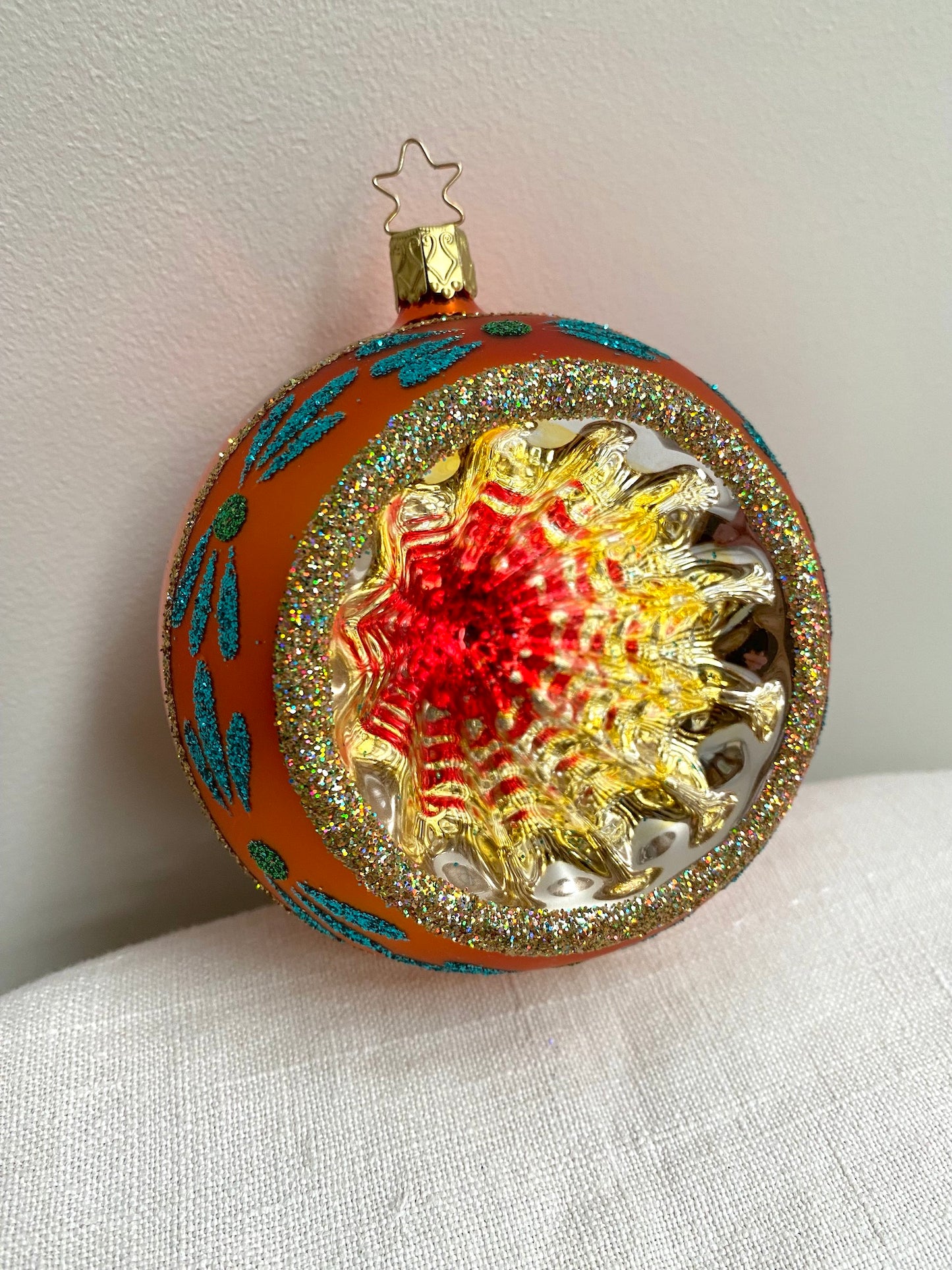 German Glass Christmas Ornament Set - Large Round Shiny Brite