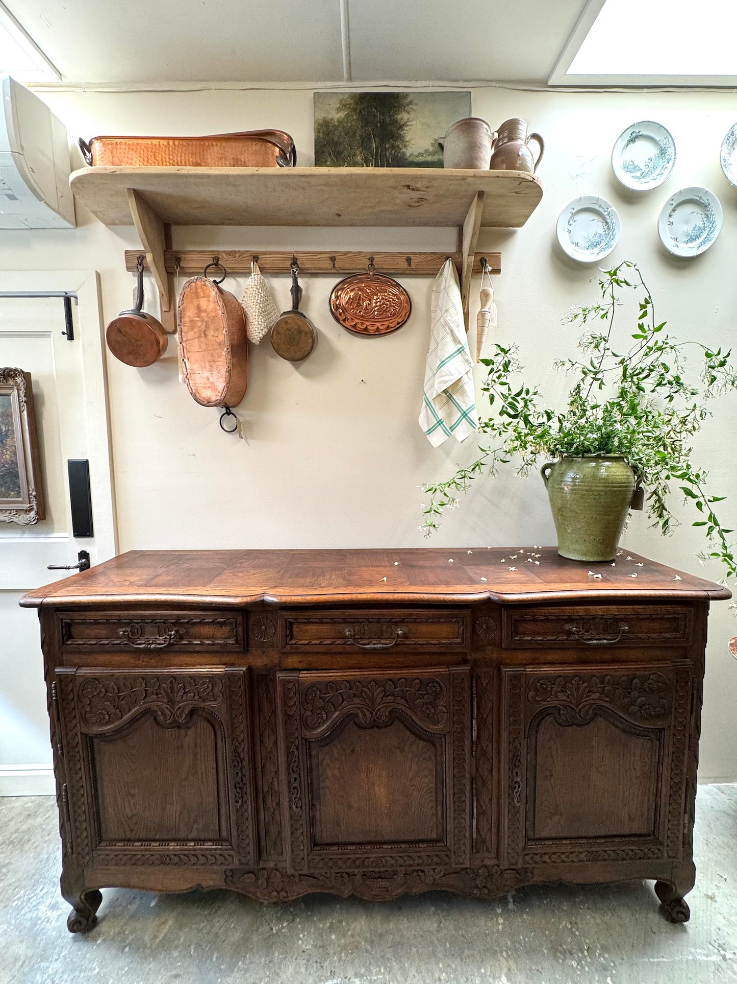 Antique French Oak Farmhouse Sideboard
