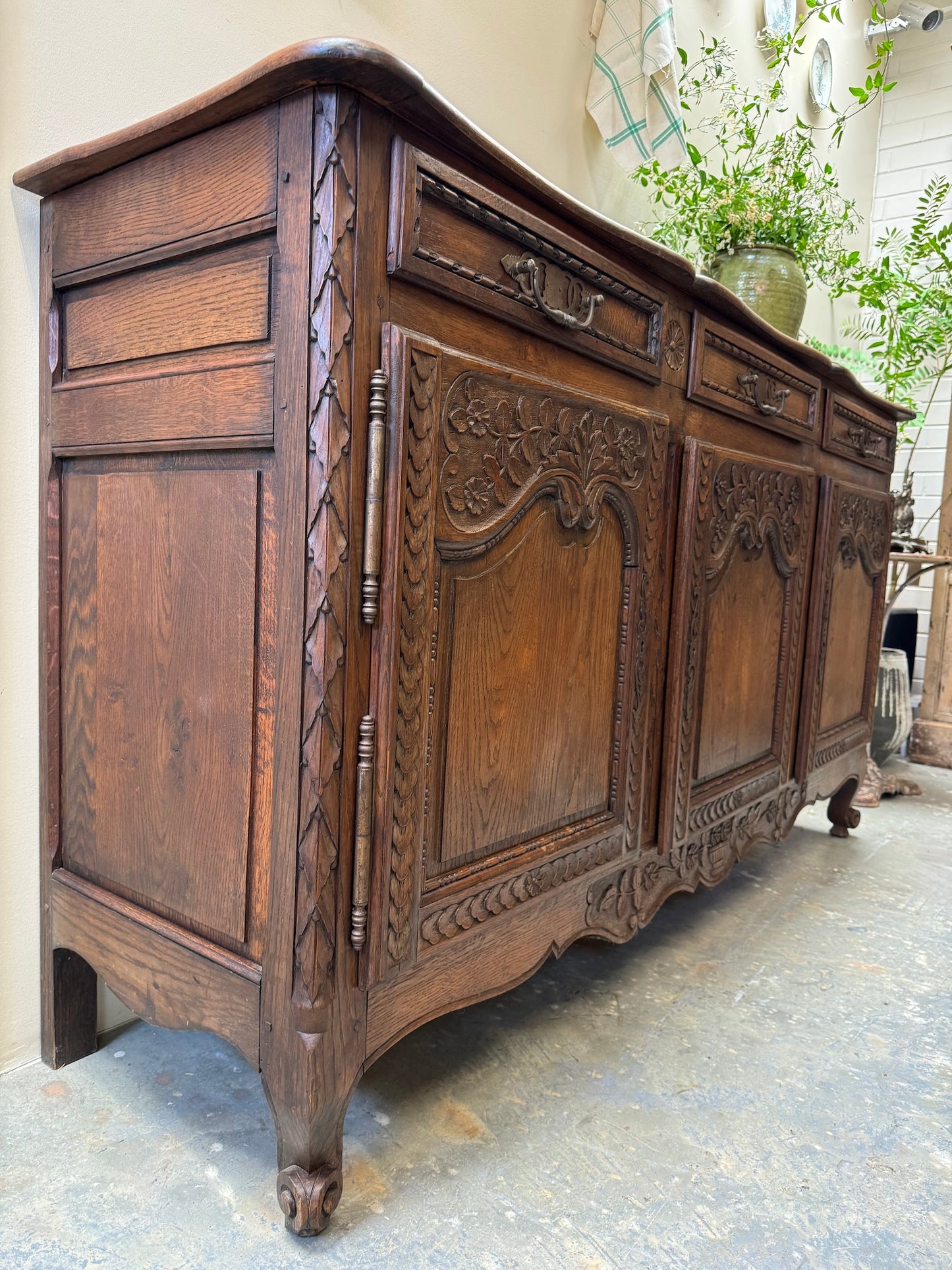 Antique French Oak Farmhouse Sideboard