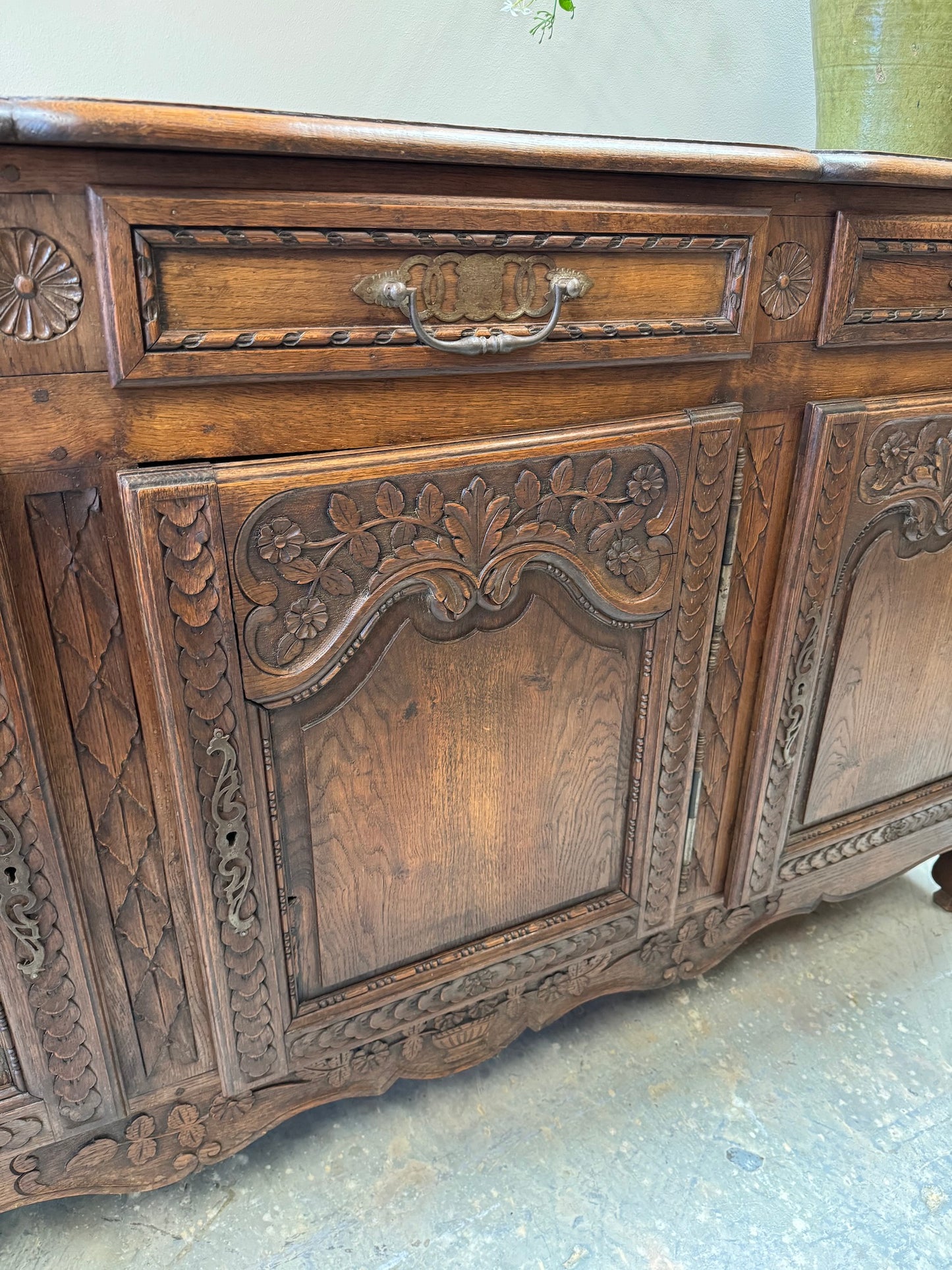 Antique French Oak Farmhouse Sideboard