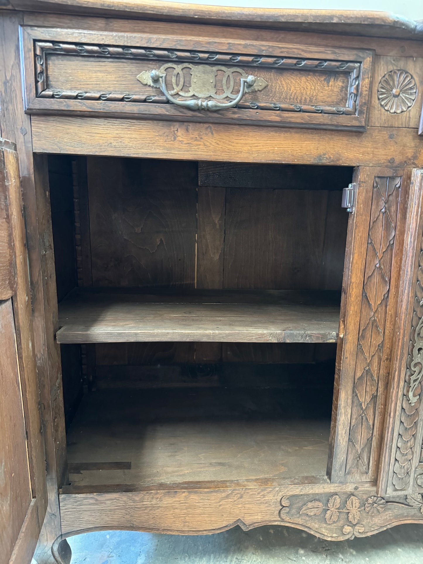 Antique French Oak Farmhouse Sideboard