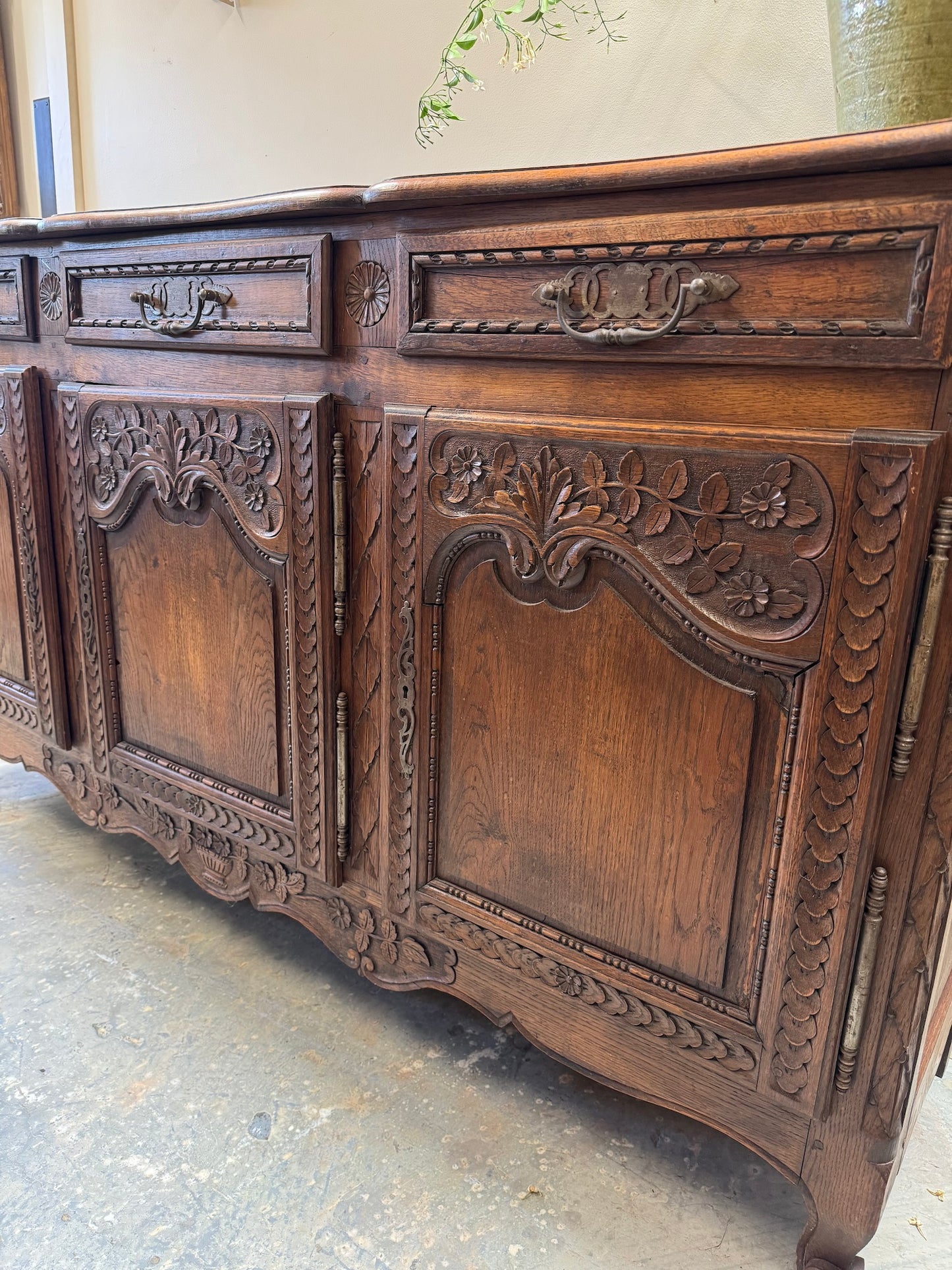Antique French Oak Farmhouse Sideboard