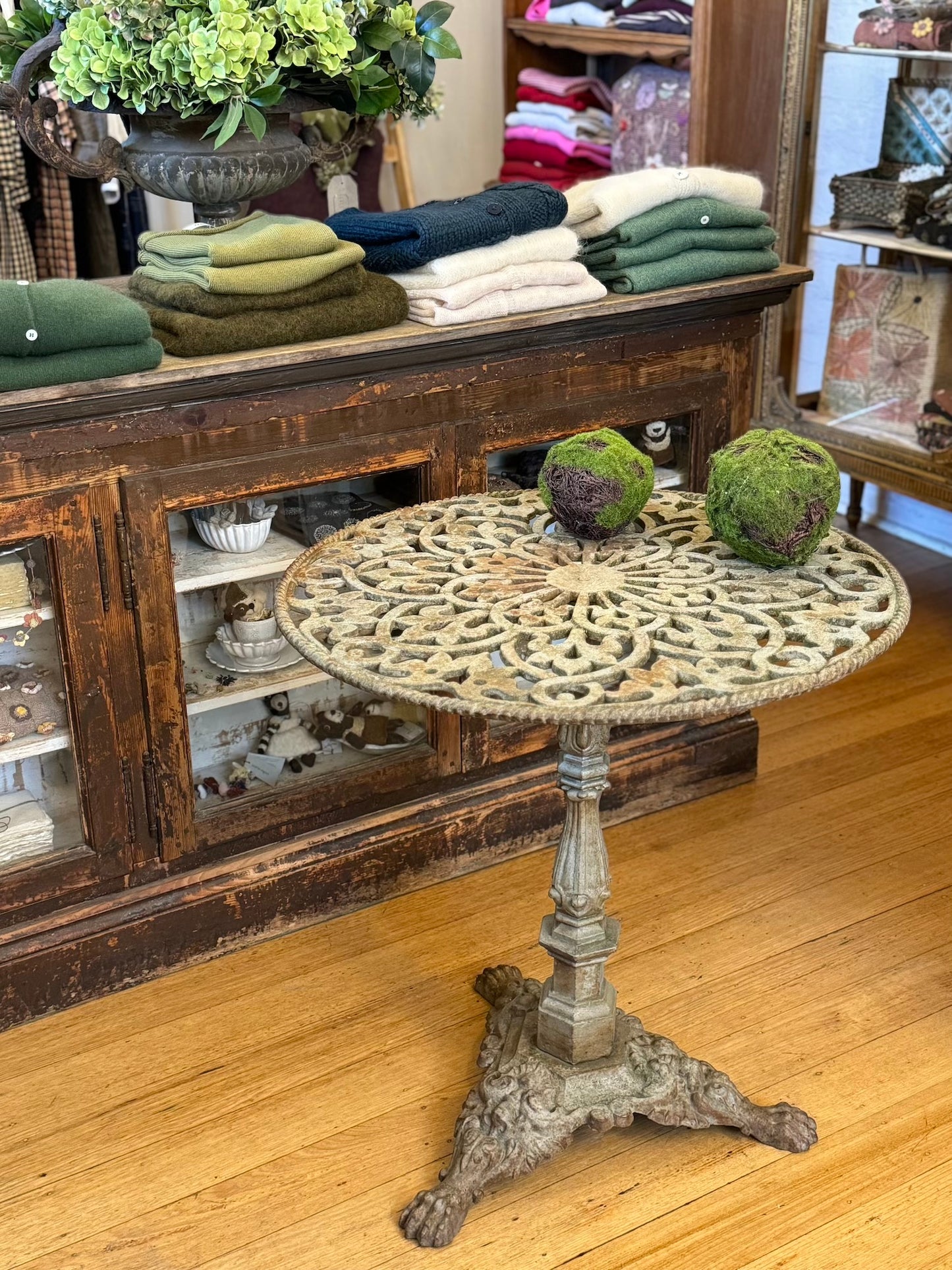 Antique French Cast Iron Outdoor Table