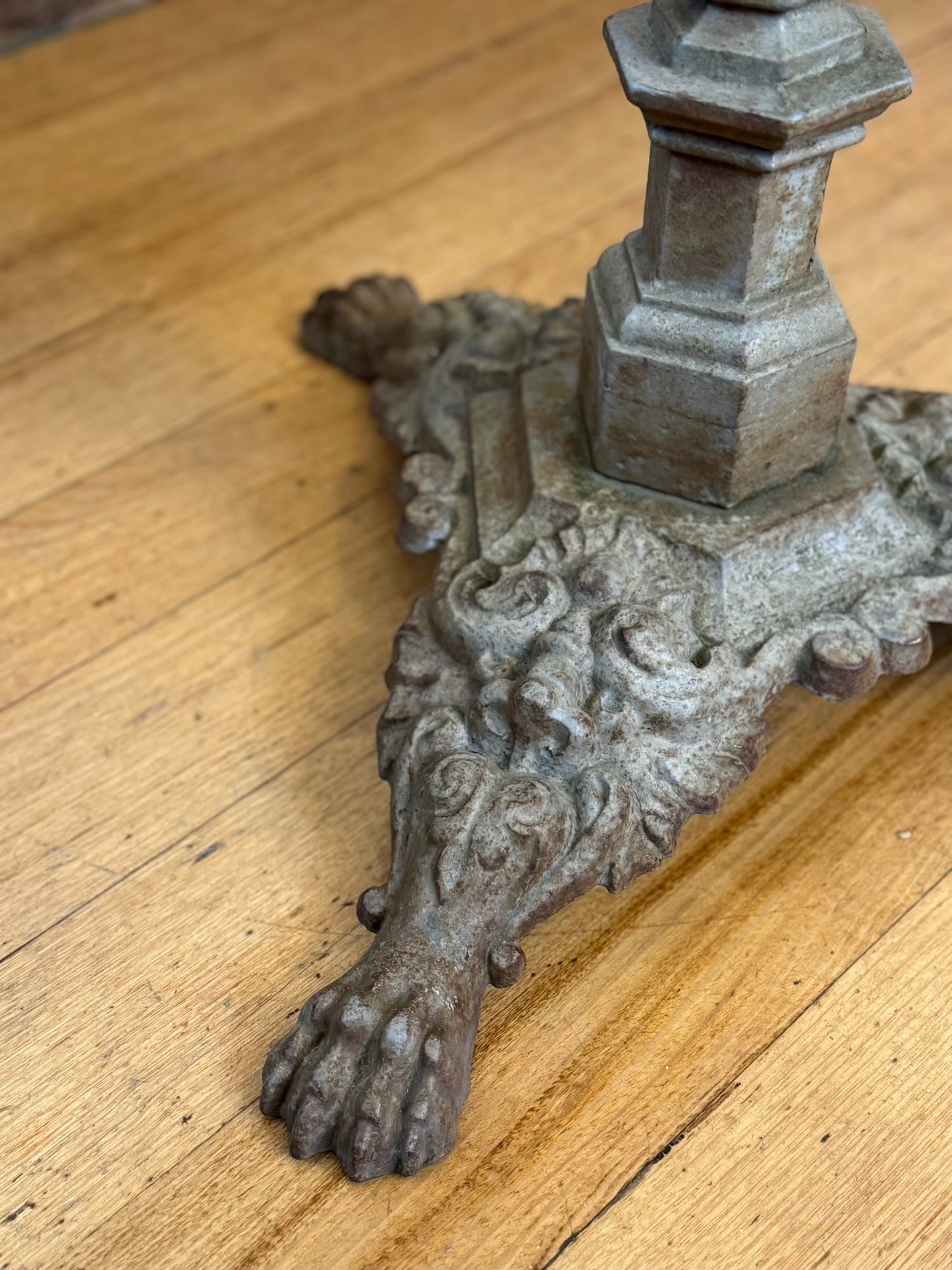 Antique French Cast Iron Outdoor Table