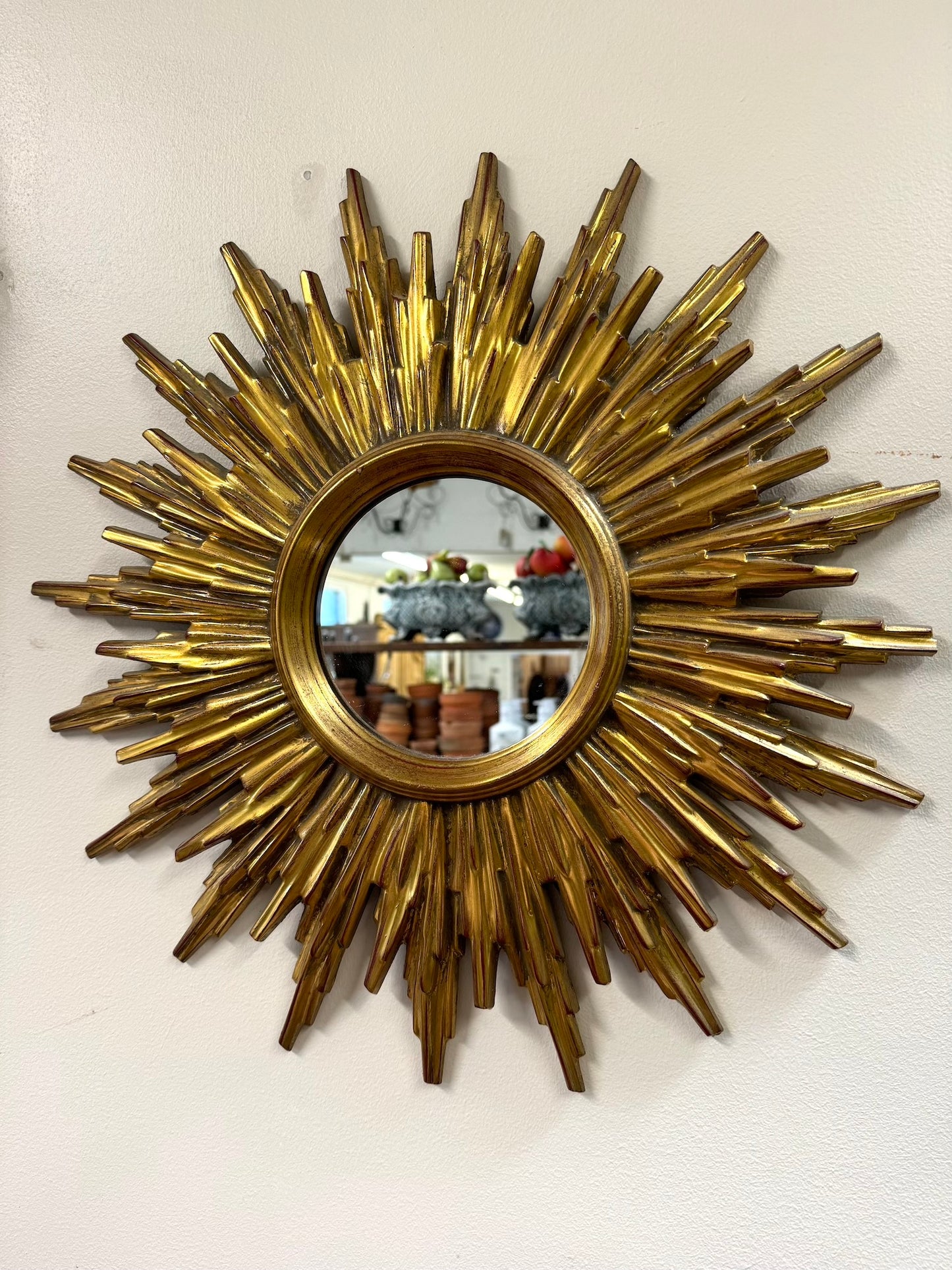 Vintage French Gold Sunburst Mirror II