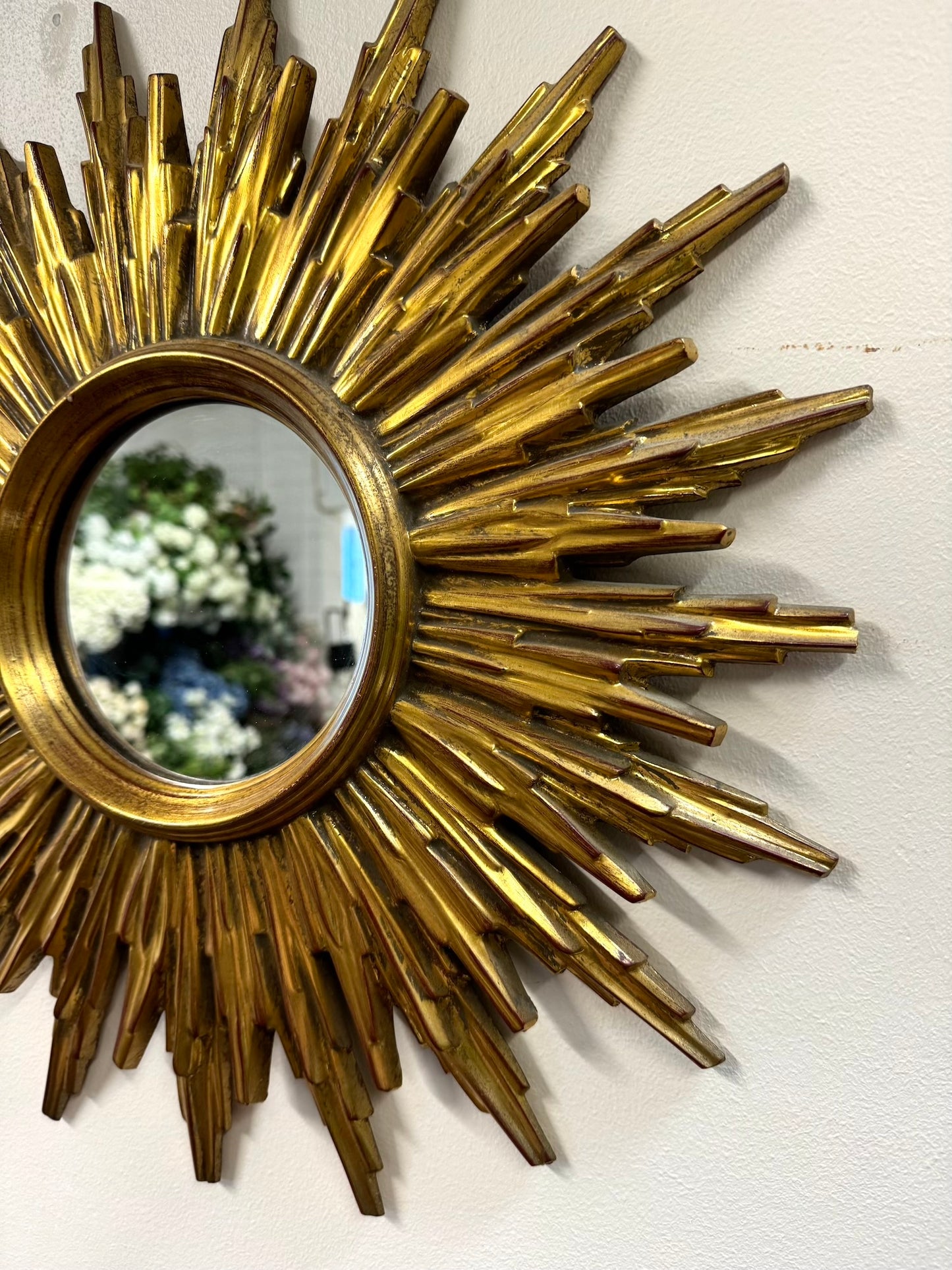 Vintage French Gold Sunburst Mirror II