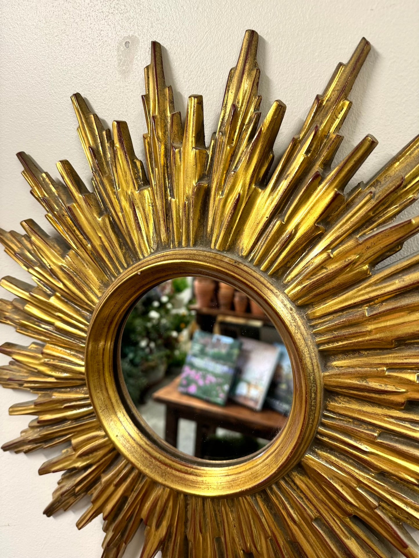 Vintage French Gold Sunburst Mirror II