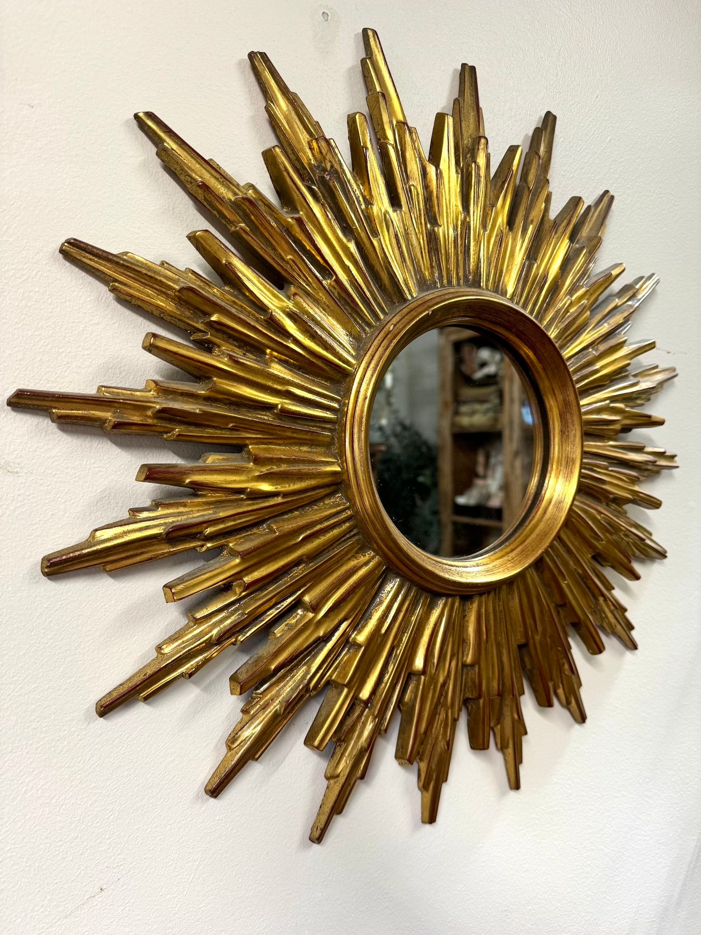 Vintage French Gold Sunburst Mirror II