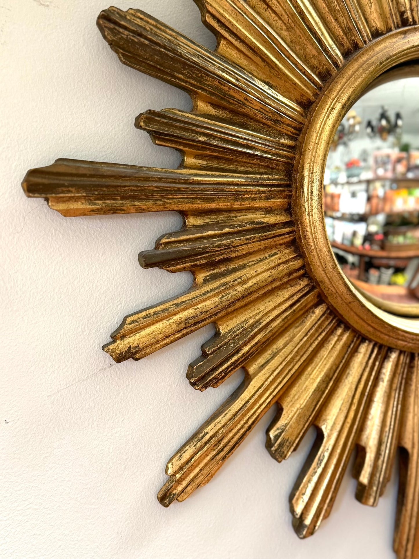 Vintage French Sunburst Mirror