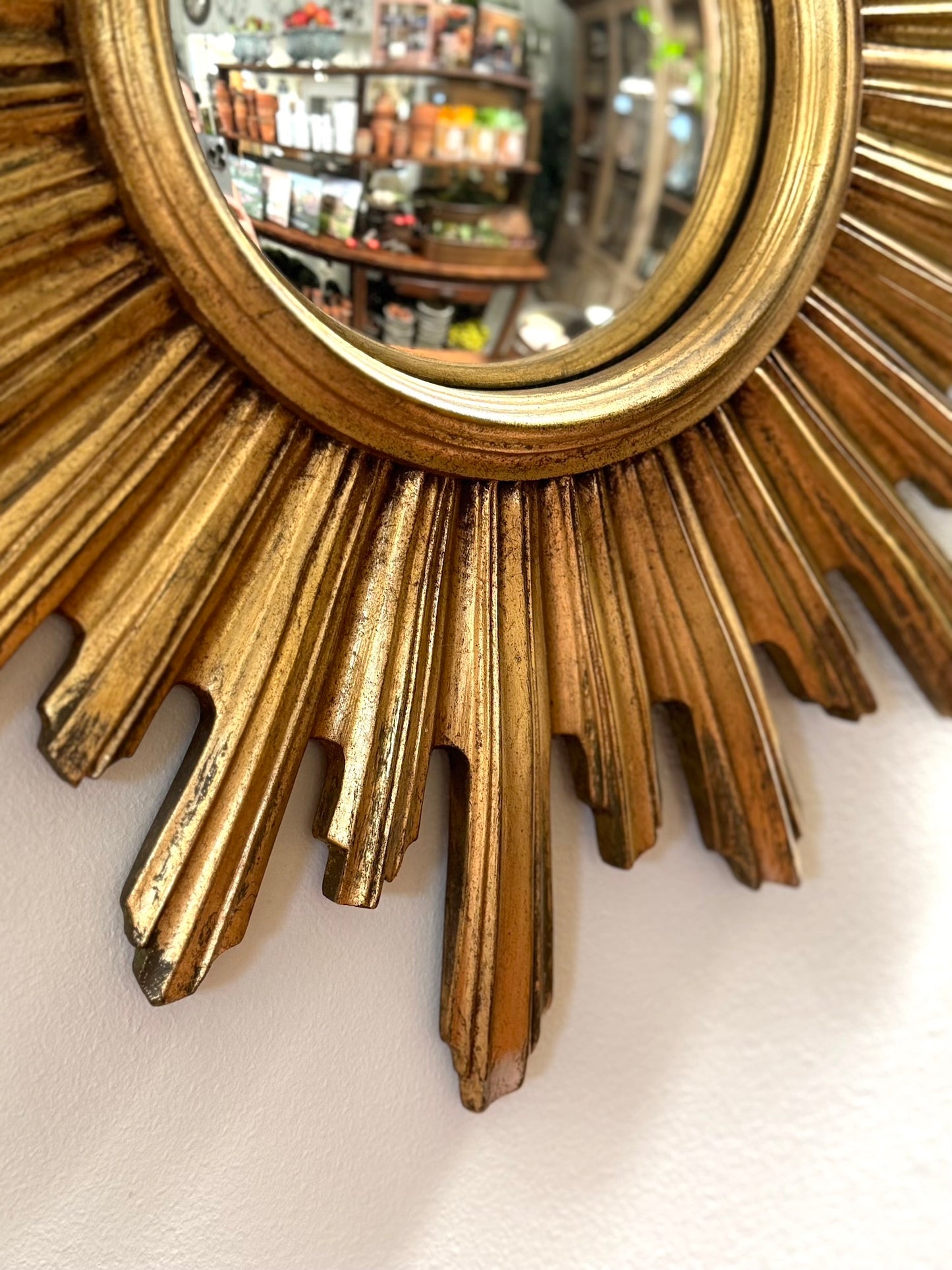 Vintage French Sunburst Mirror