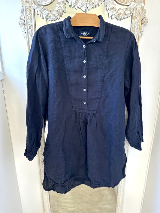 Metta Francoise Shirt - Light Linen Navy
