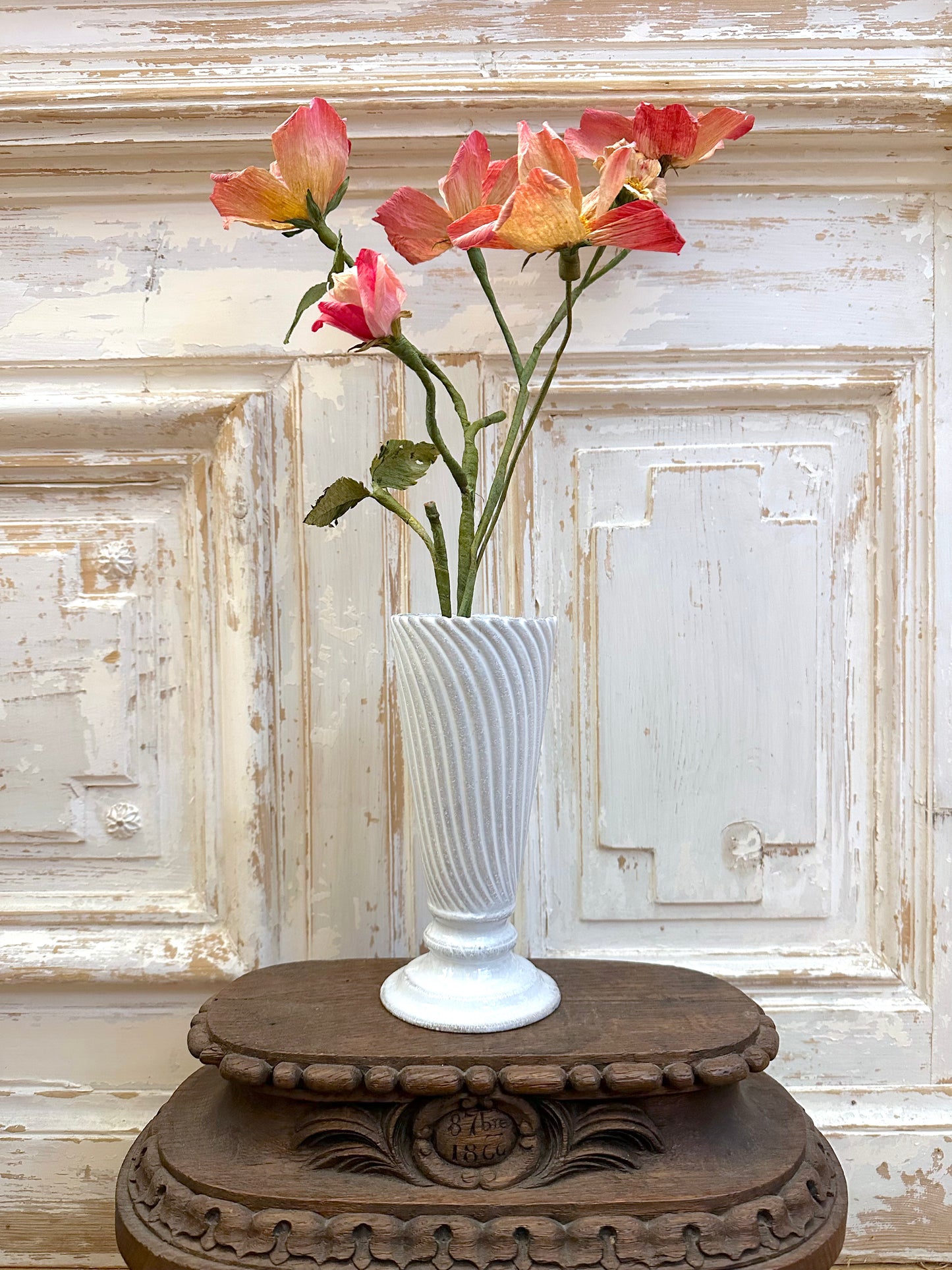 Delicate Handmade Large Paper Wild Rose Branch