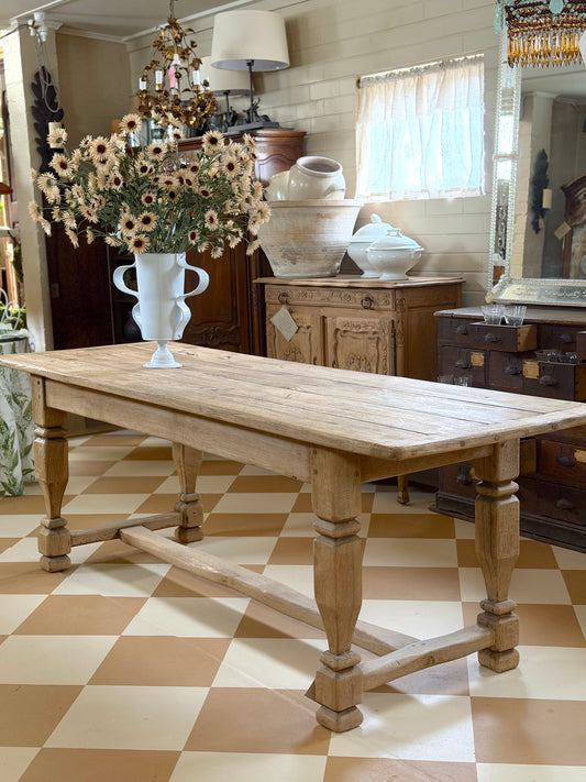 Antique French Oak Farmhouse Dining Table