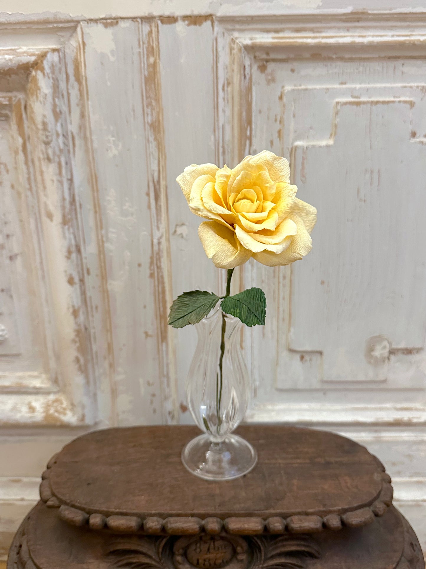 Delicate Handmade Yellow Paper Rose