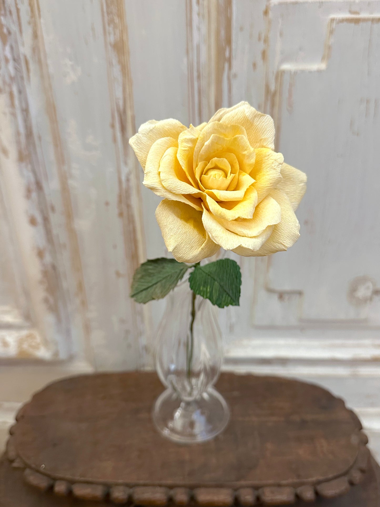 Delicate Handmade Yellow Paper Rose